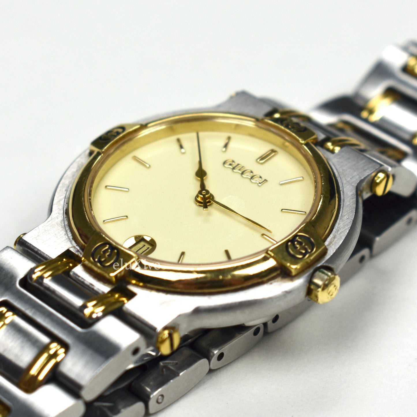 Gucci - 9000M Gold / Steel Cream Dial Watch