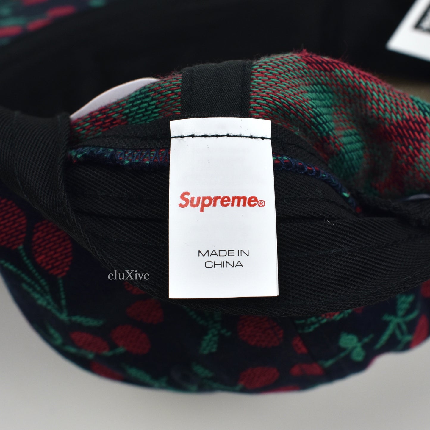 Supreme - Cherries Woven Snapback Hat (Indigo)