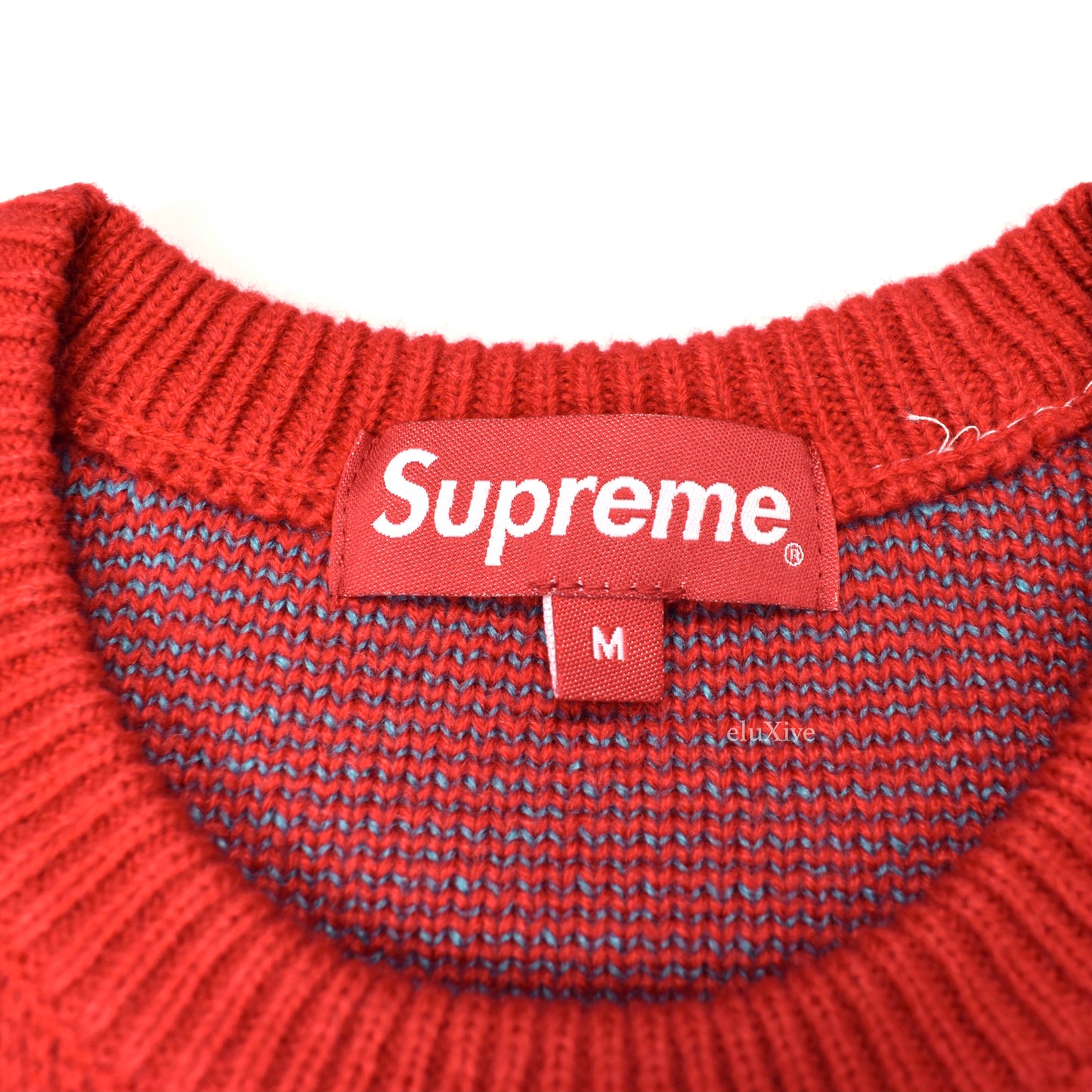 Supreme x Thrasher - Red Jacquard Knit Logo Sweater