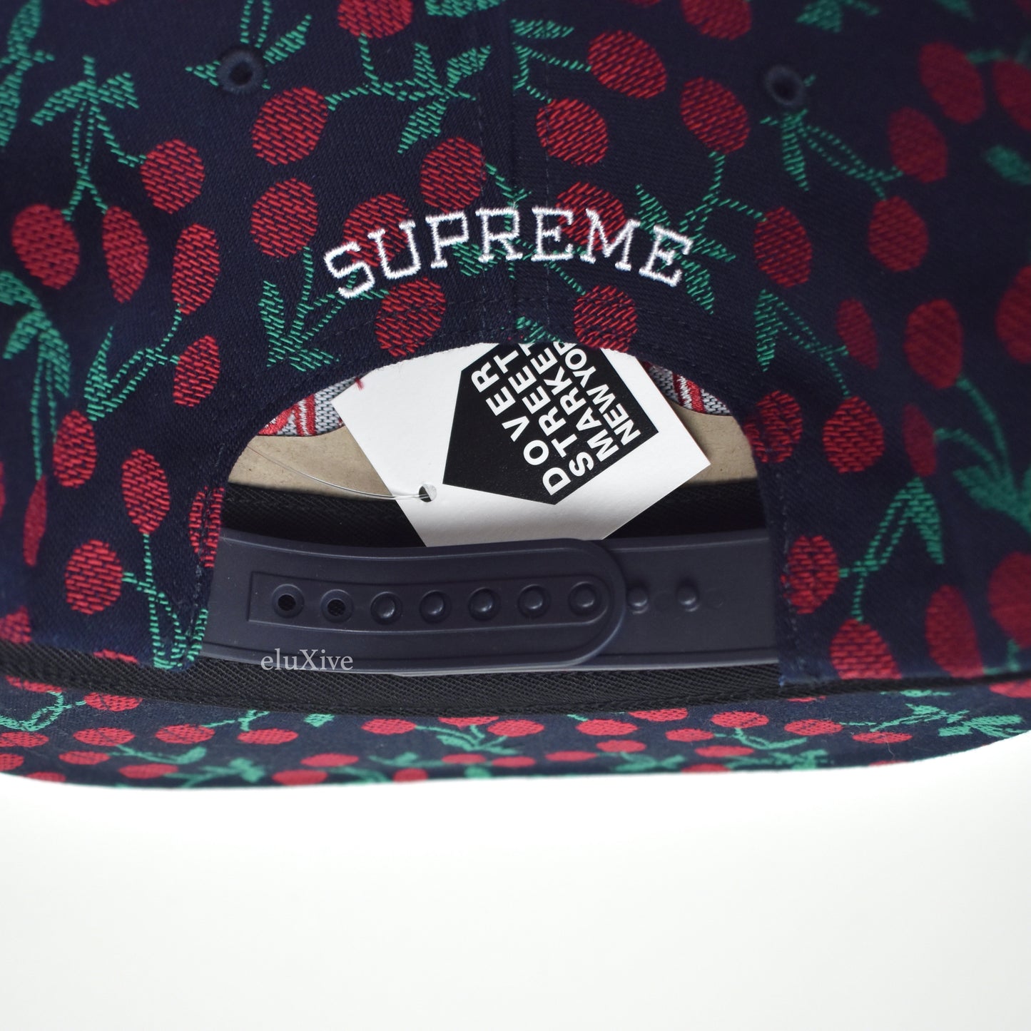 Supreme - Cherries Woven Snapback Hat (Indigo)