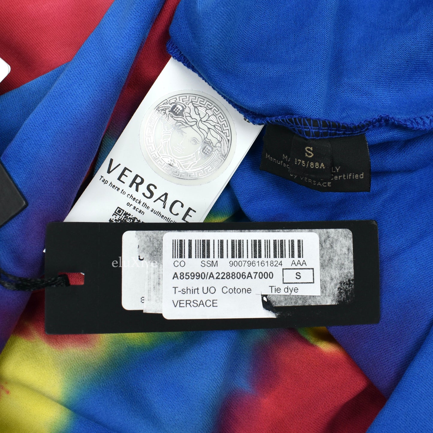 Versace - Tie Dye Medusa Logo L/S T-Shirt