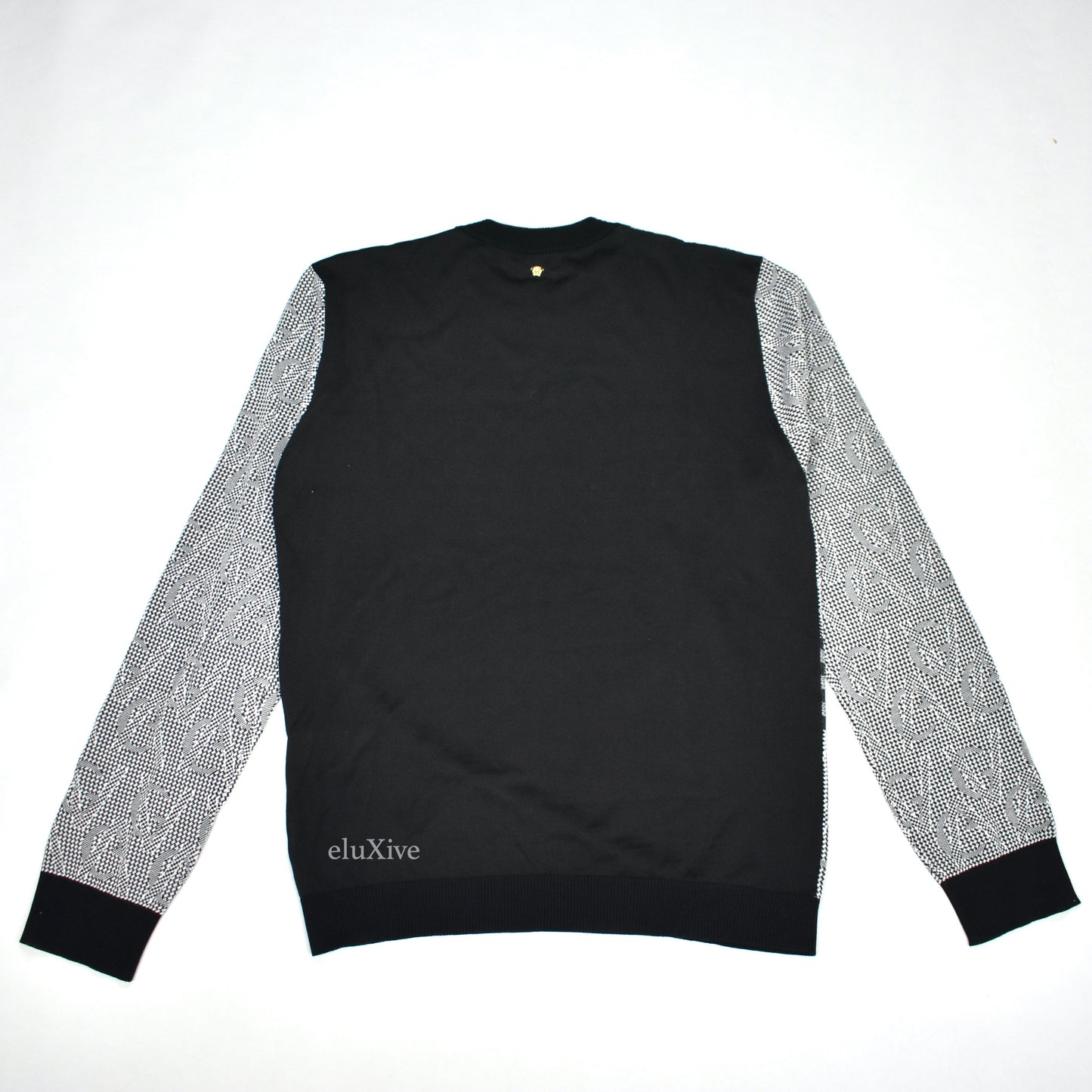 Versace - GV Monogram Logo Jacquard Knit Viscose Sweater