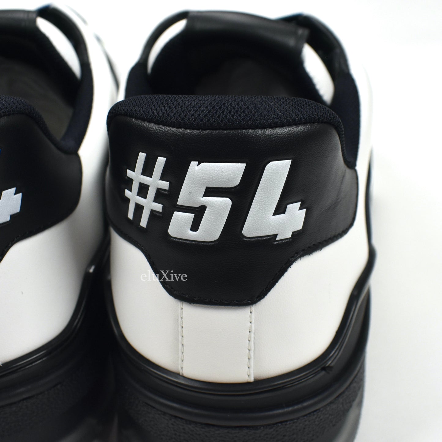 Louis Vuitton - White / Black Leather Trainer Sneakers