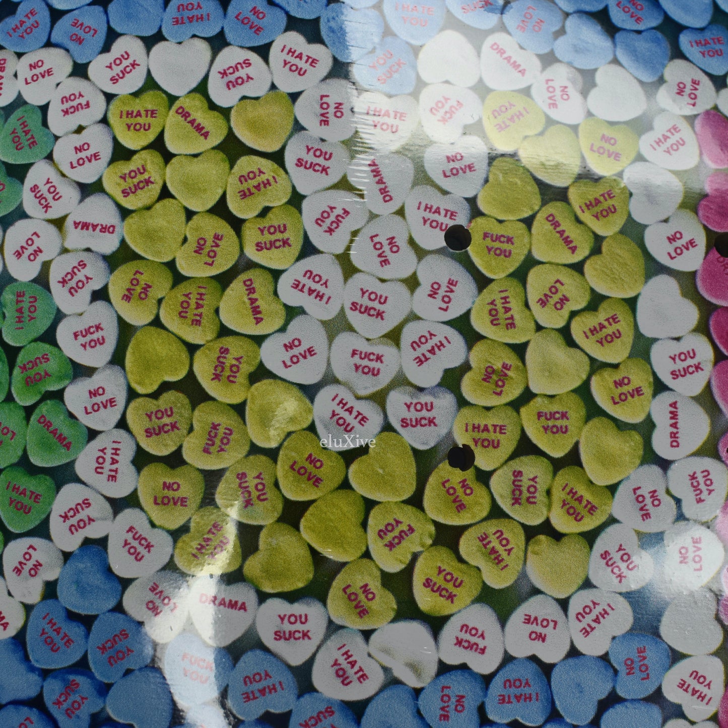 Supreme - Candy Hearts Logo Print Skateboard Deck (Blue)