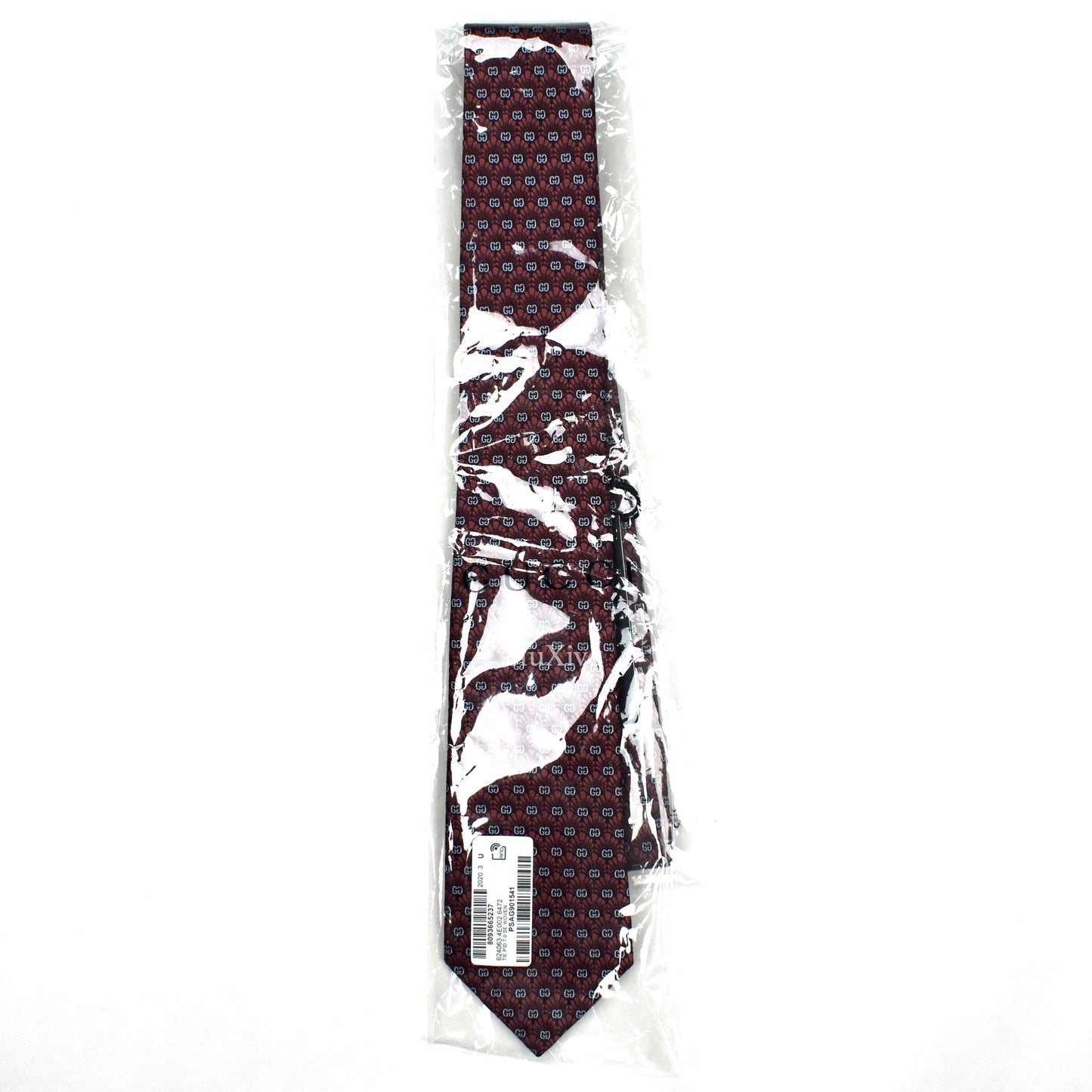 Gucci - Dark Red GG Monogram Logo Silk Tie