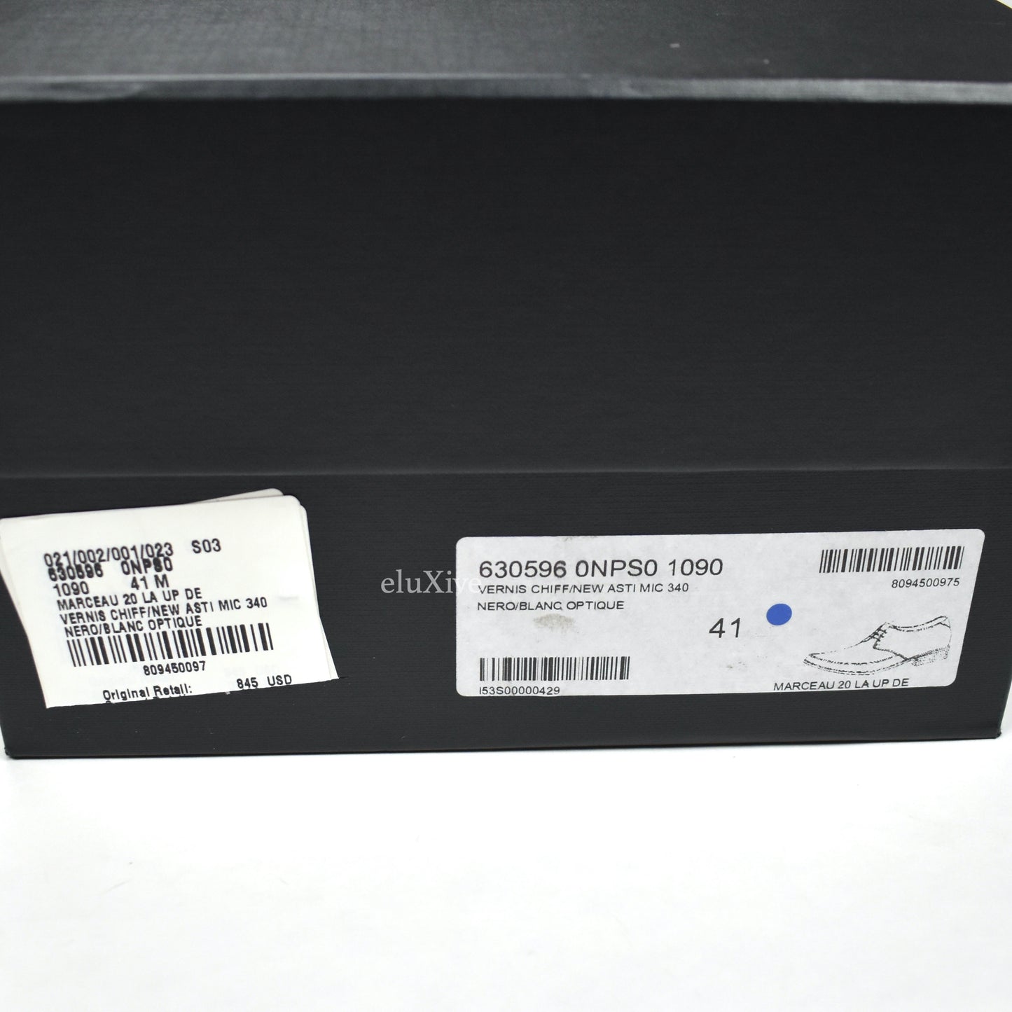 Saint Laurent - Black/White Marceau Patent Leather Spectator Shoes