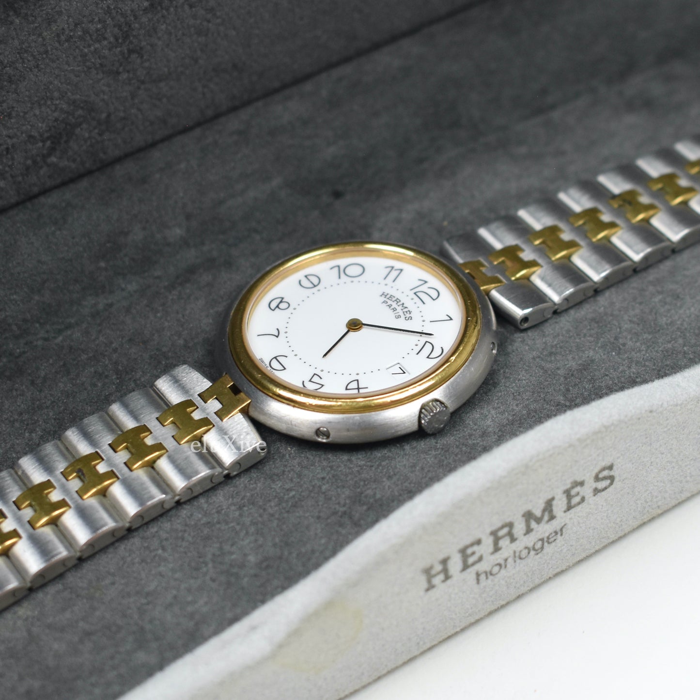 Hermes - Gold/Steel White Dial Profile Watch