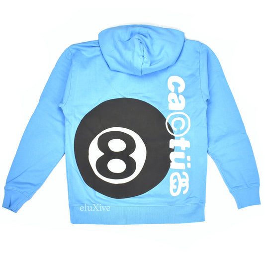 Cactus Plant Flea Market x Stussy - CPFM Blue 8 Ball Logo Hoodie