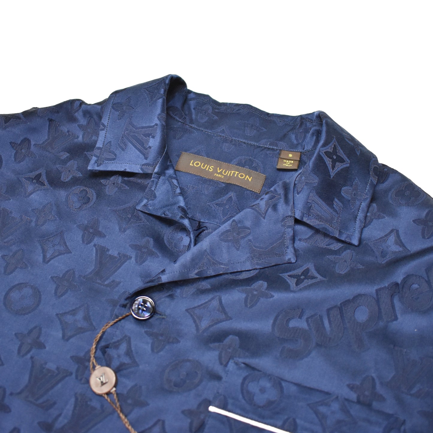 Louis Vuitton x Supreme - Navy Monogram Pajama Shirt