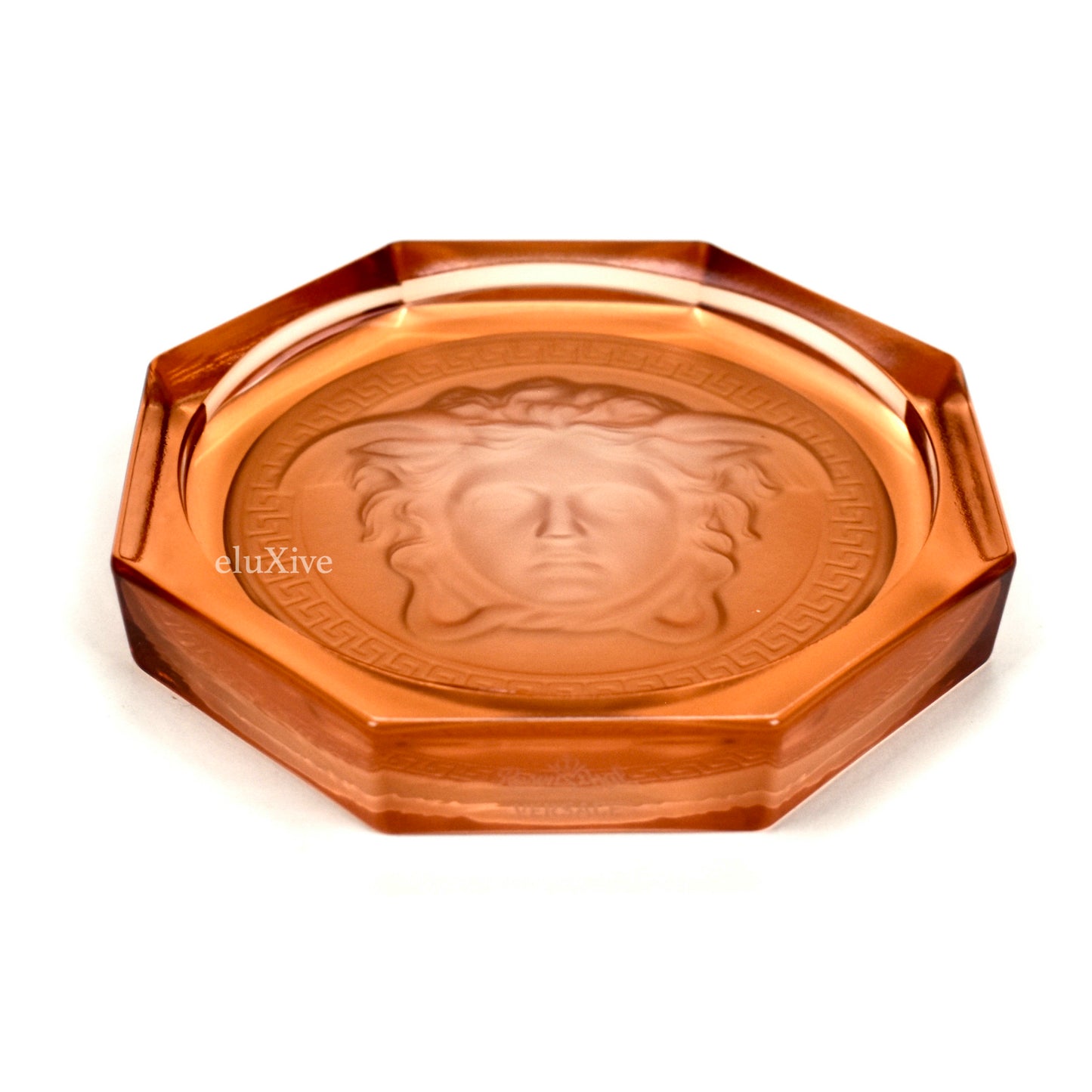 Versace - Peach Crystal Medusa Coaster / Ashtray