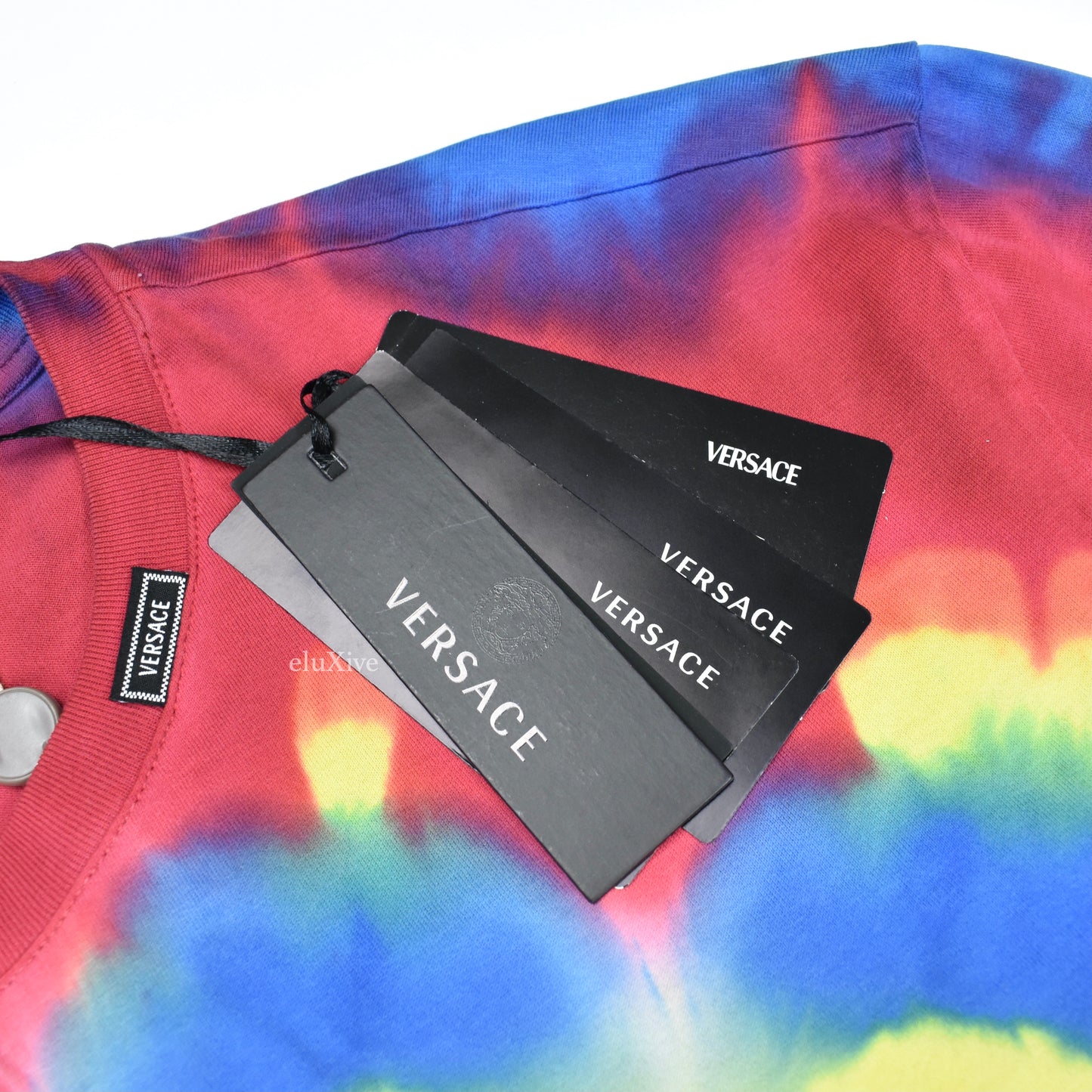 Versace - Tie Dye Medusa Logo L/S T-Shirt