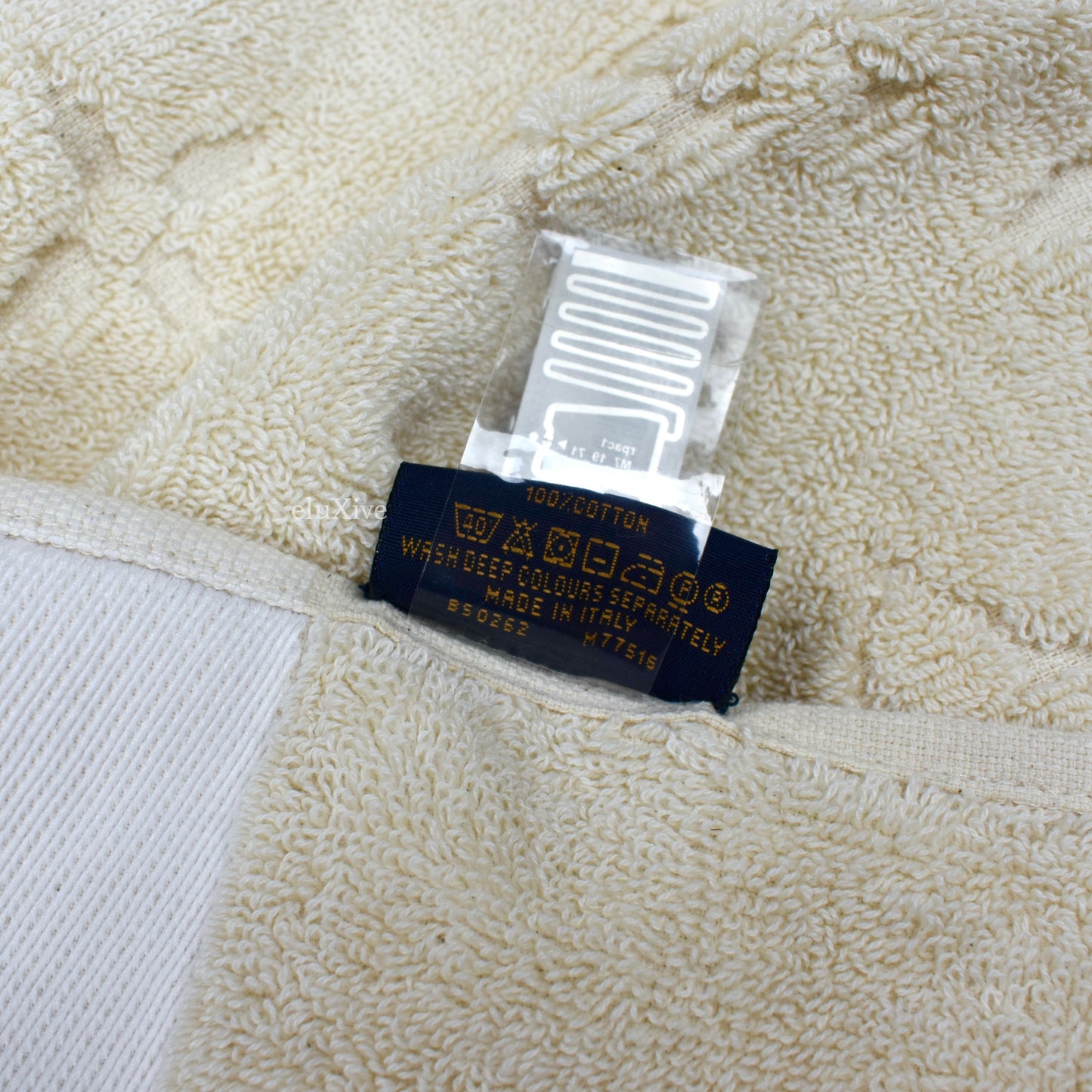 Louis Vuitton - Cream Beige LV Monogram Woven Beach Towel