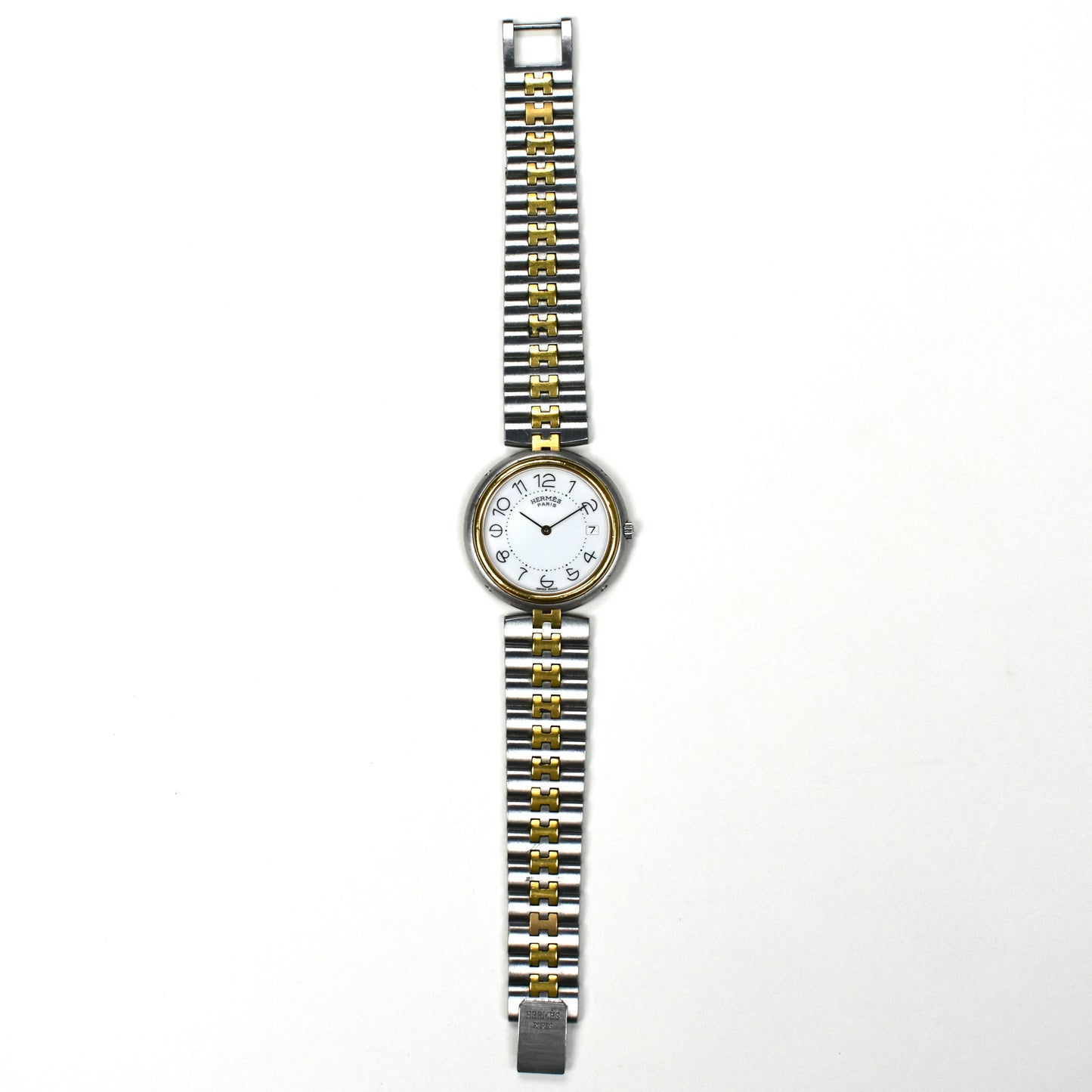 Hermes - Gold/Steel White Dial Profile Watch