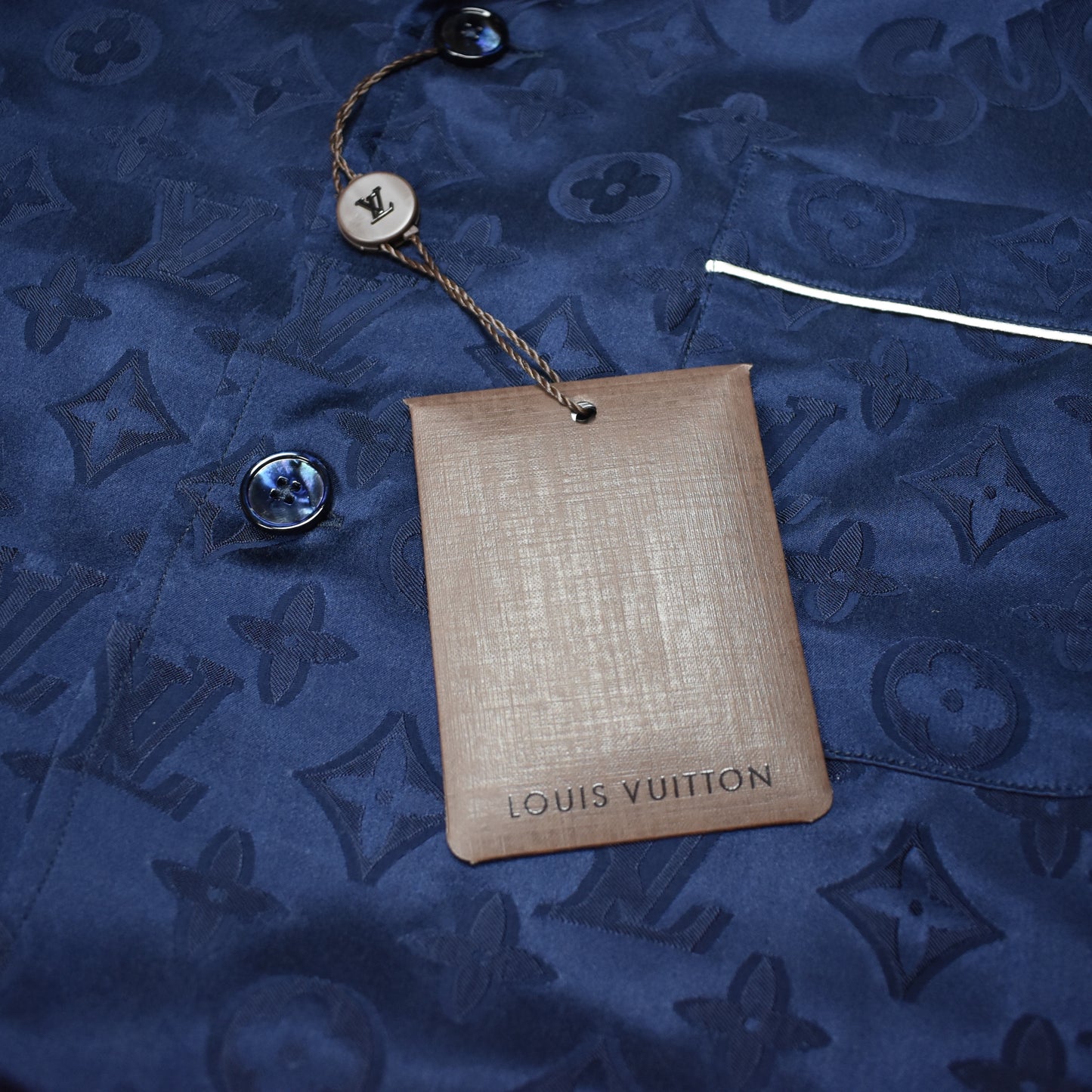 Louis Vuitton x Supreme - Navy Monogram Pajama Shirt
