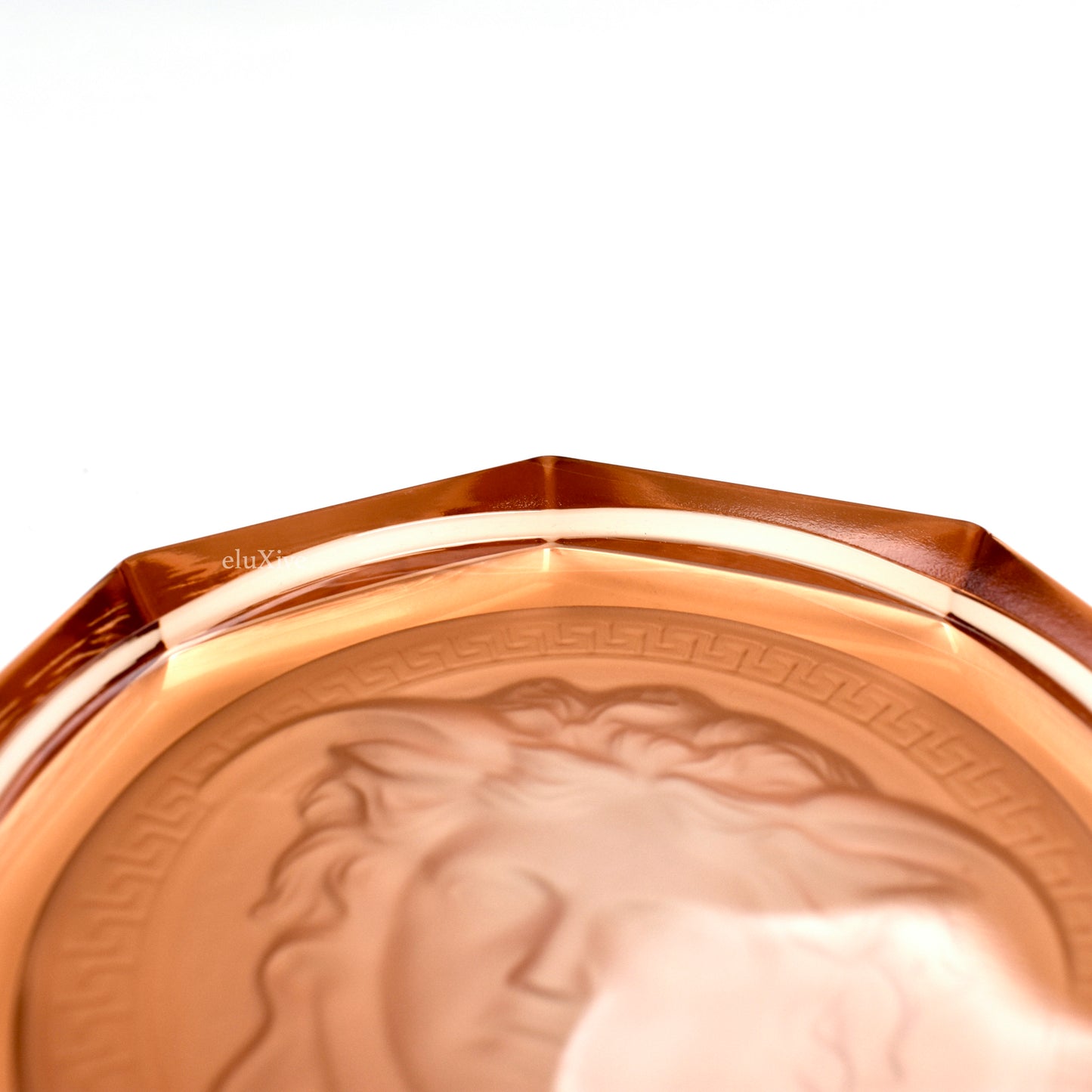 Versace - Peach Crystal Medusa Coaster / Ashtray