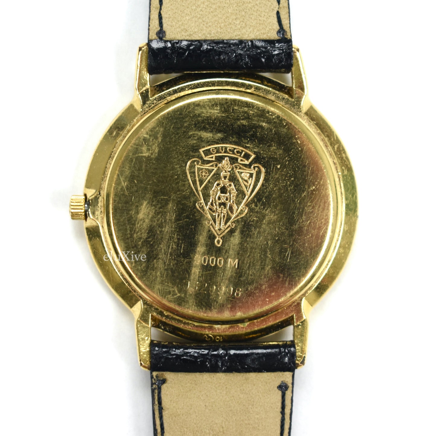 Gucci - 3000M Gold Black GG Dial Watch