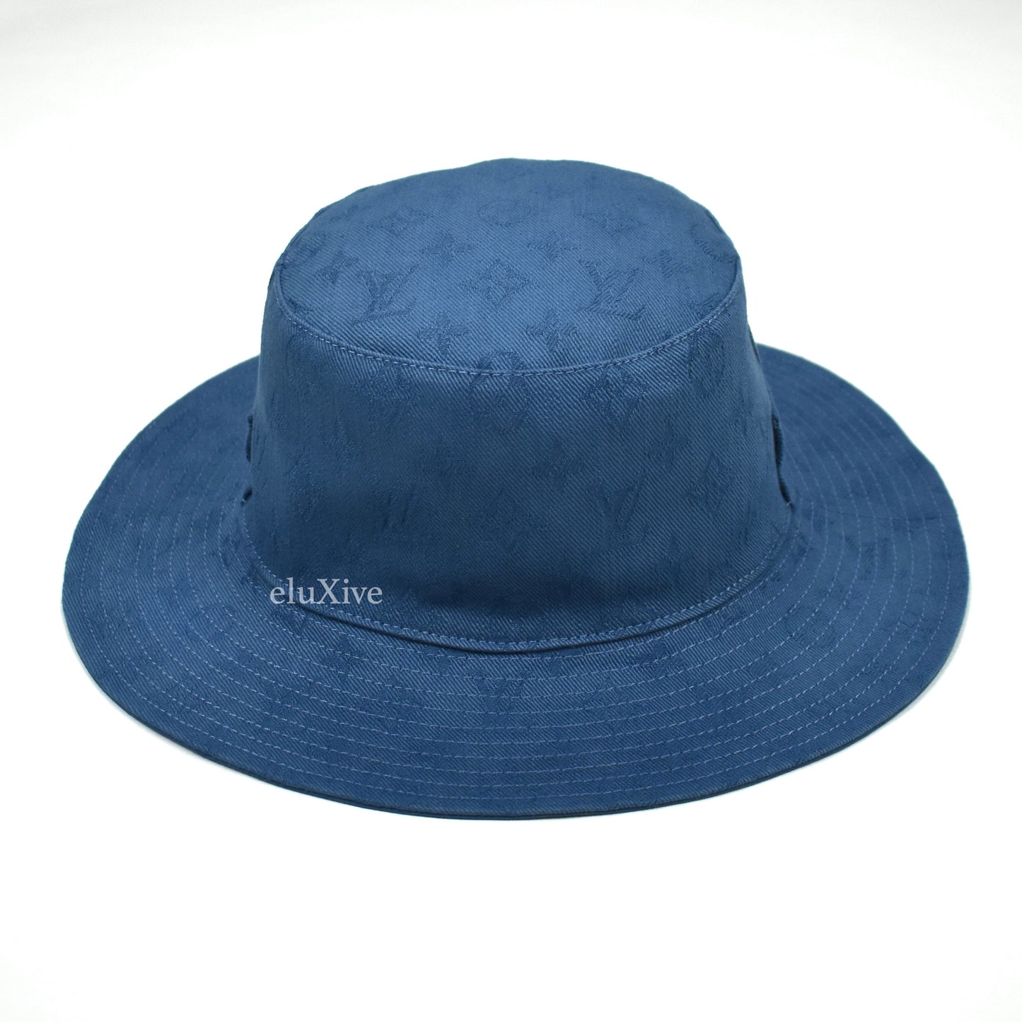 Louis Vuitton - Blue Monogram Denim Wide Brim Bucket Hat