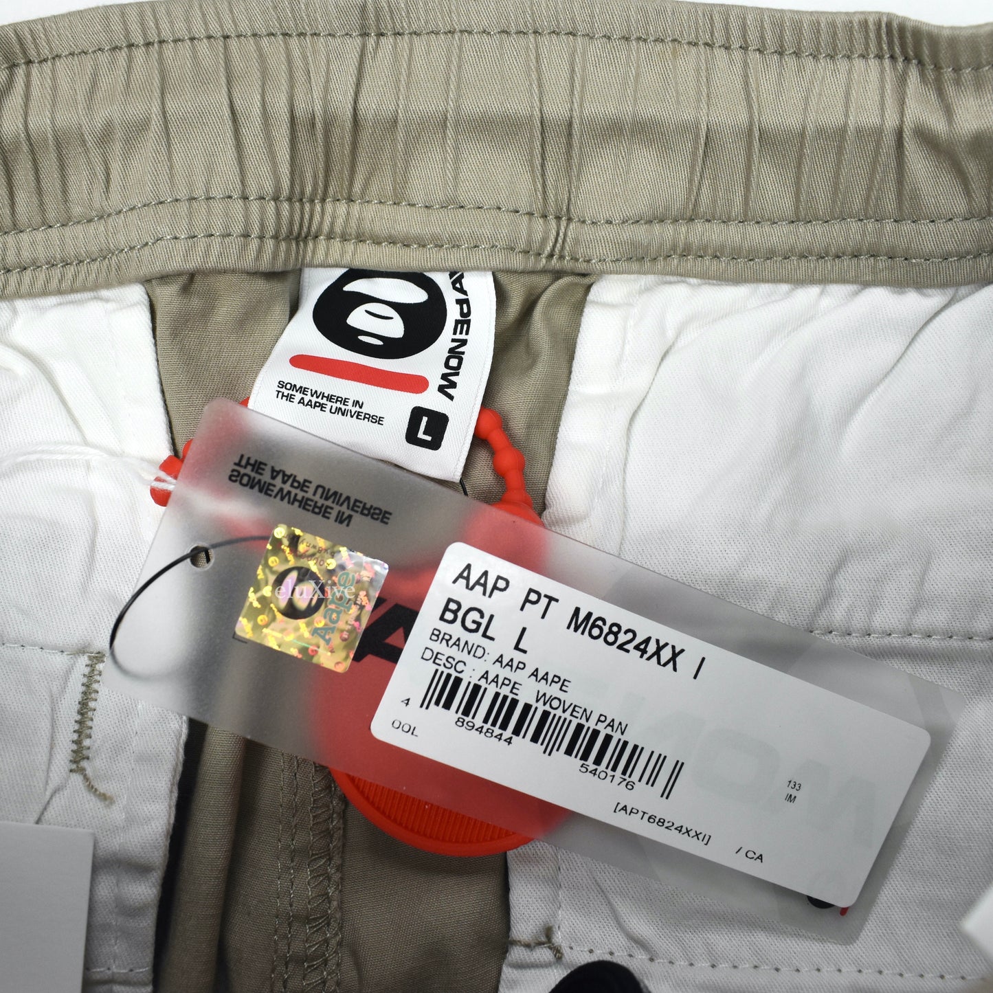 Bape - AAPE Beige Twill Cuffed Pants
