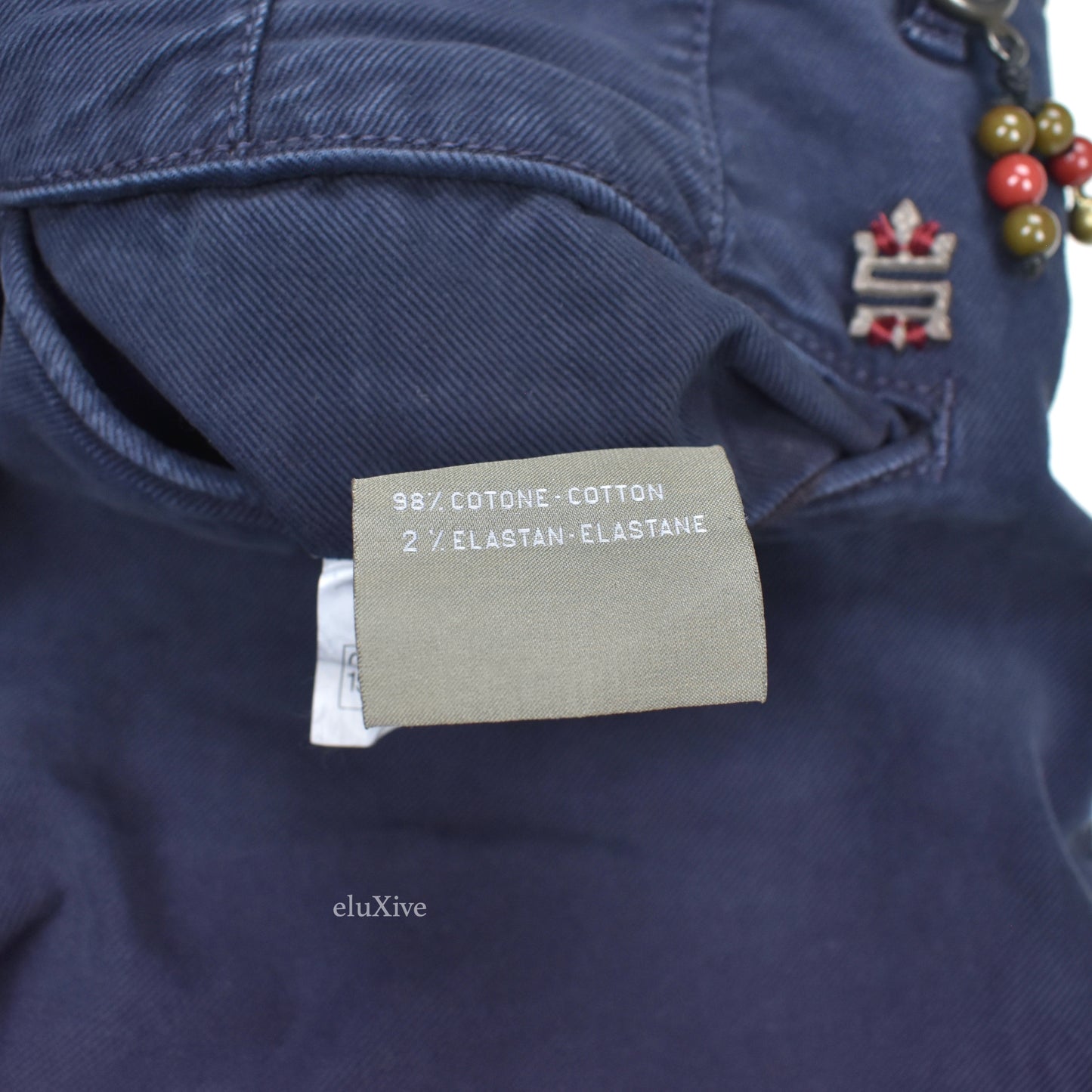 Incotex - Navy Blue Washed Twill Pants