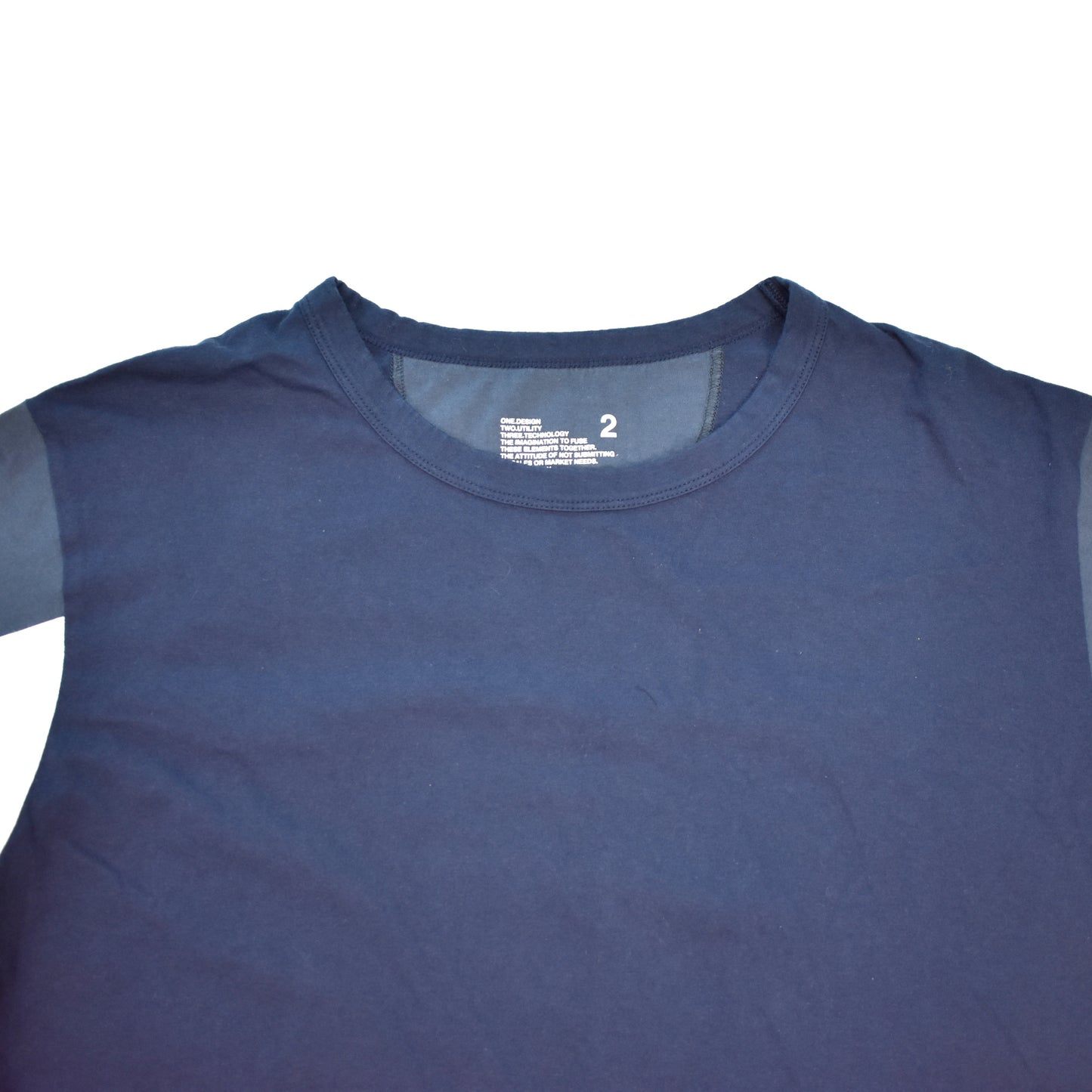 White Mountaineering - Navy & Orange Color Block T-Shirt