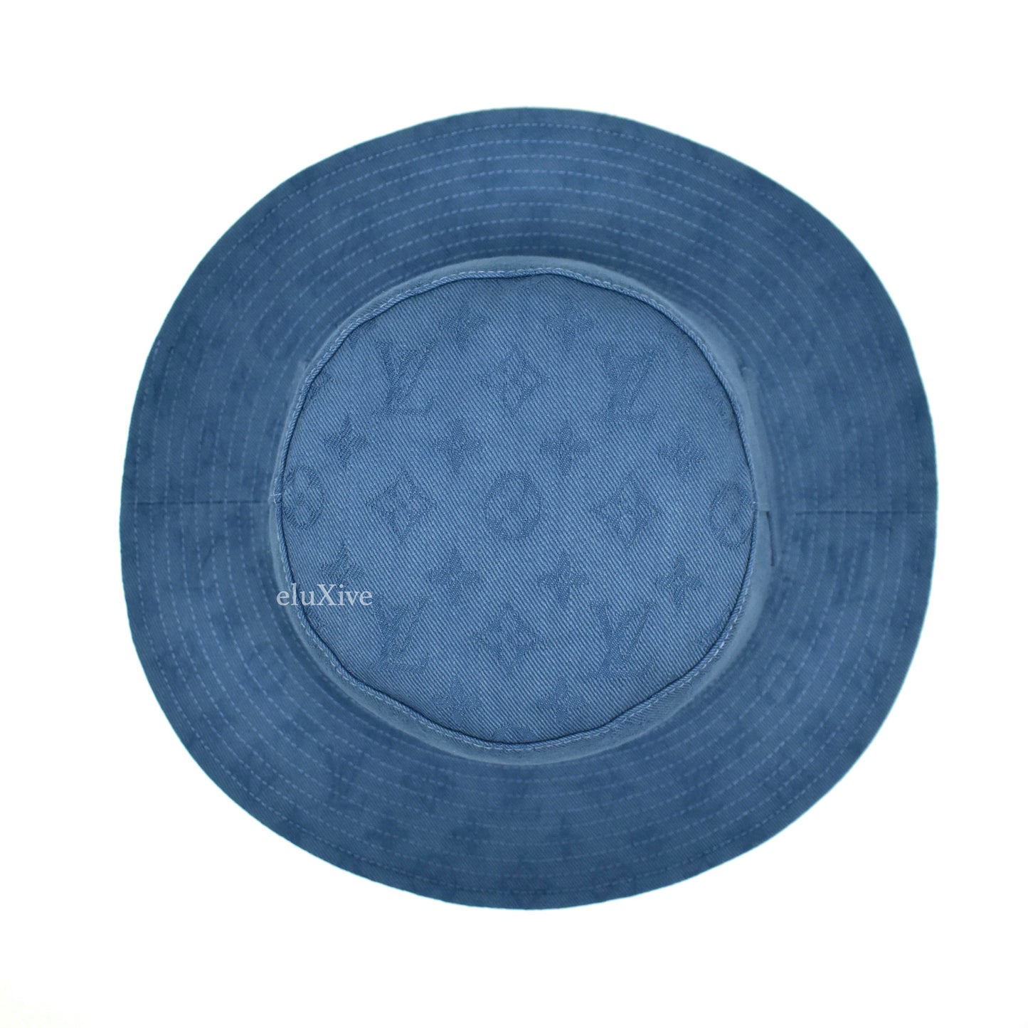 Louis Vuitton - Blue Monogram Denim Wide Brim Bucket Hat