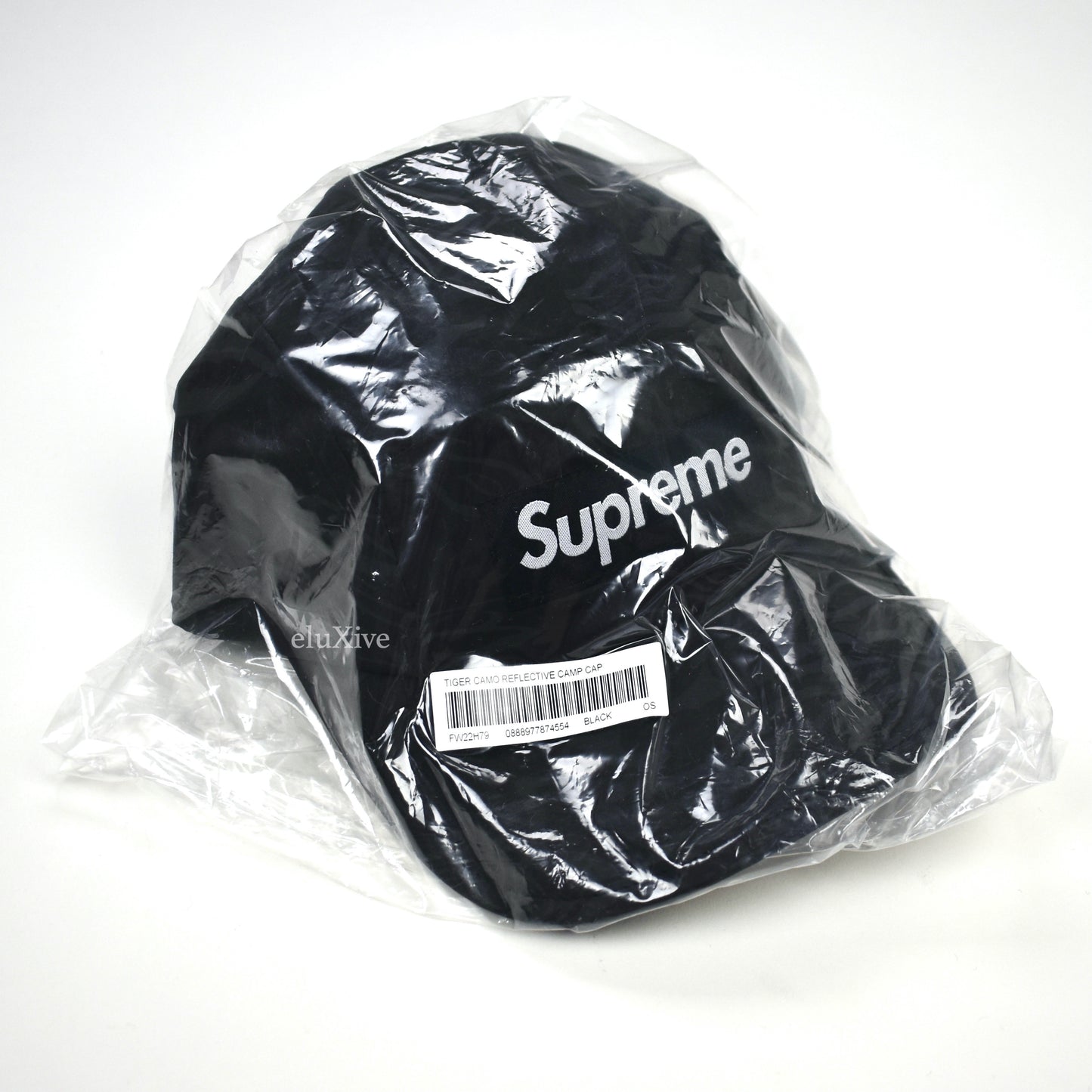 Supreme - Tiger Camo Reflective Box Logo Hat (Black)