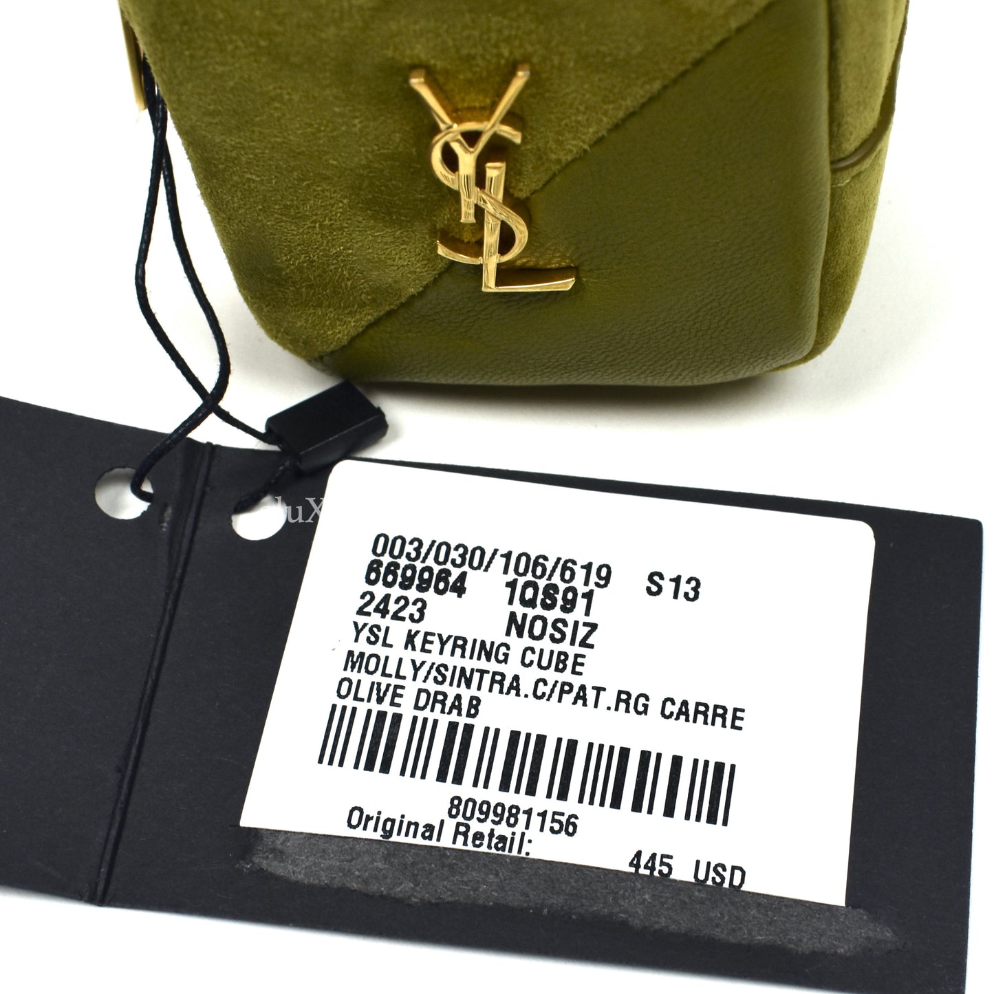 Saint Laurent - Olive YSL Logo Jamie Zip Pouch