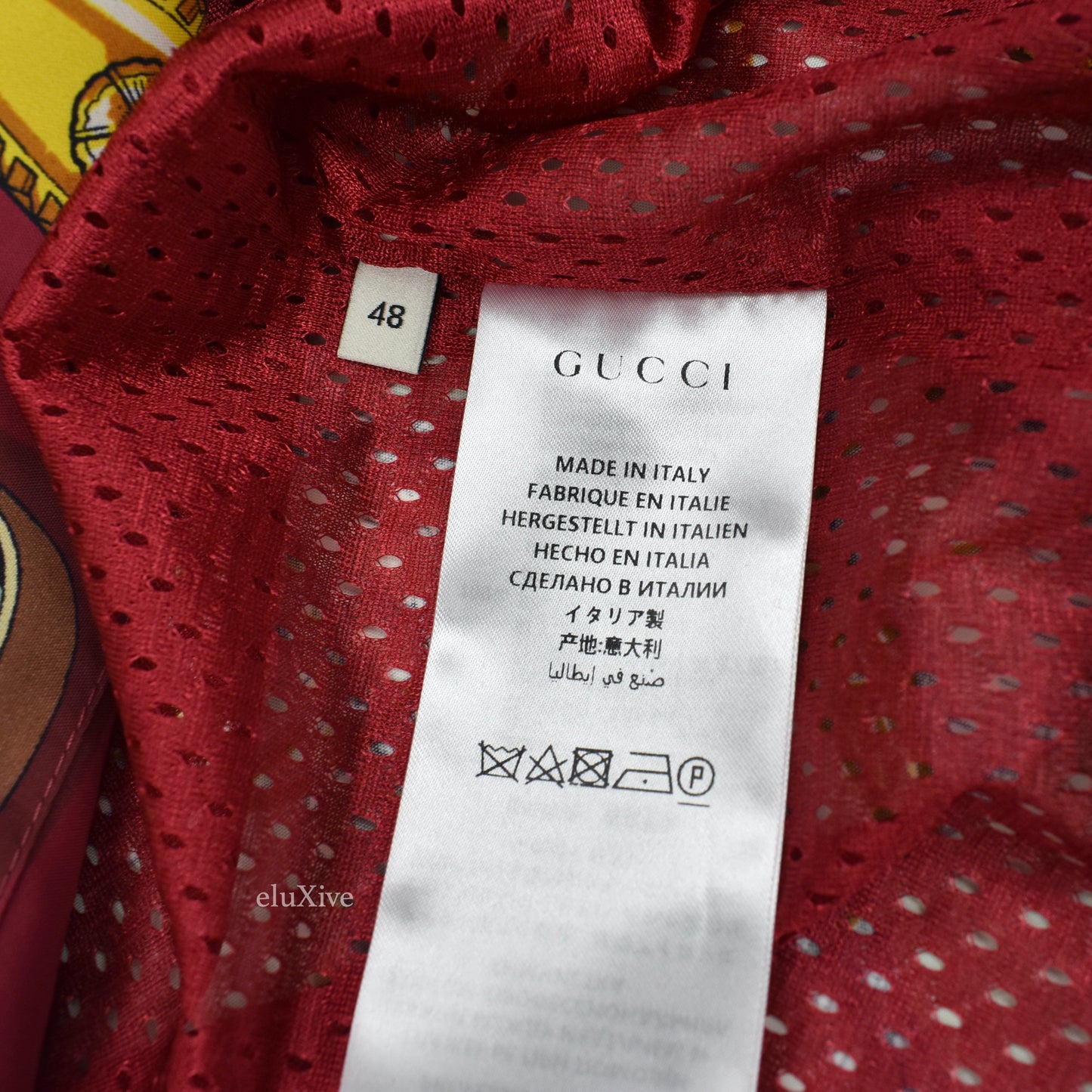 Gucci - Pink Equestrian Print Nylon Bowling Shirt