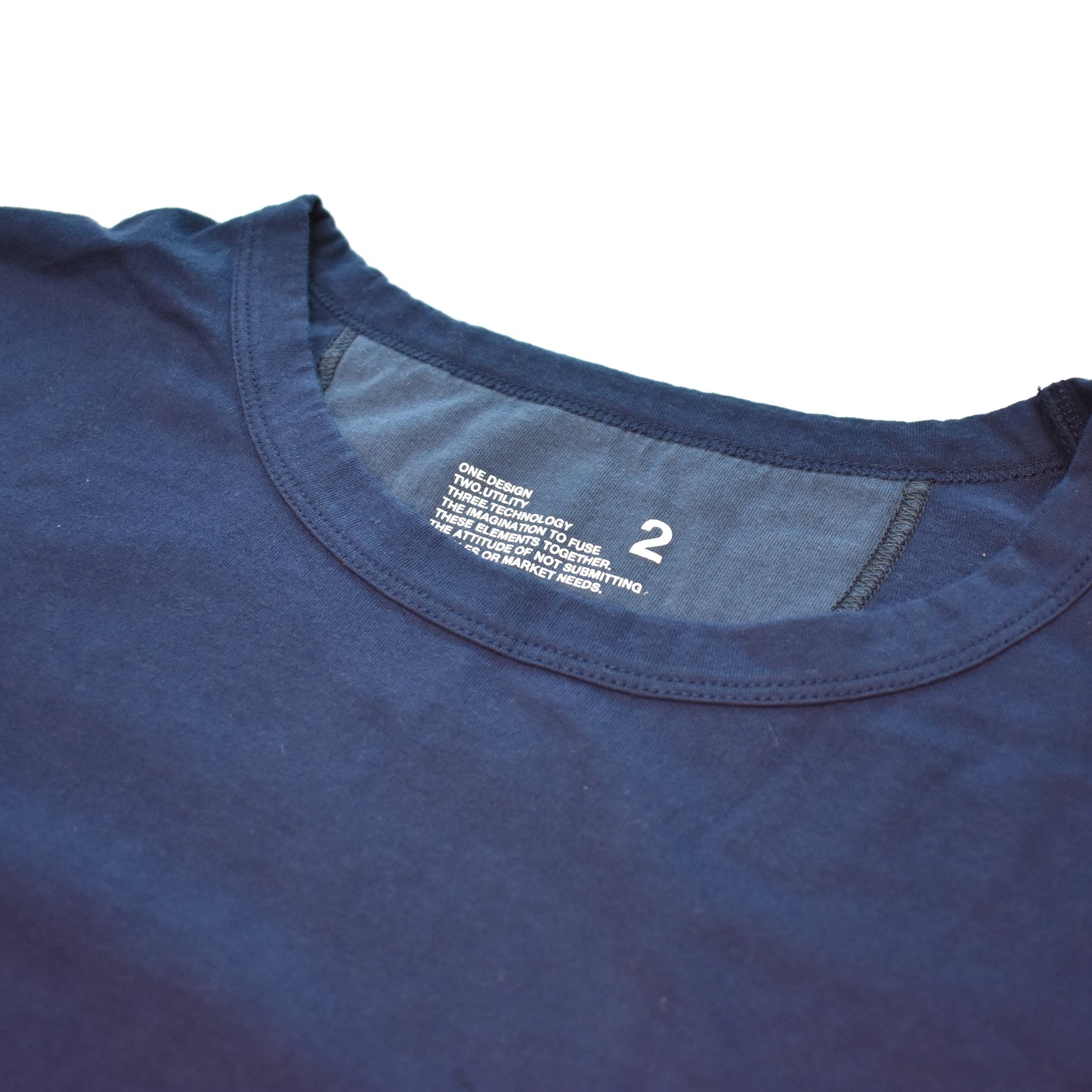 White Mountaineering - Navy & Orange Color Block T-Shirt
