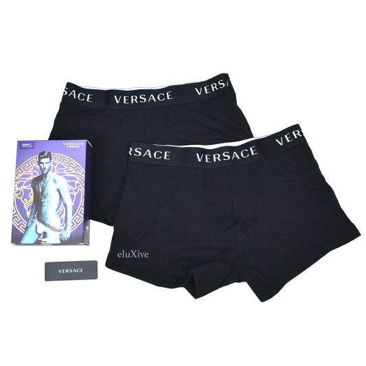 Versace - Black Logo Boxer Briefs (2-Pack)