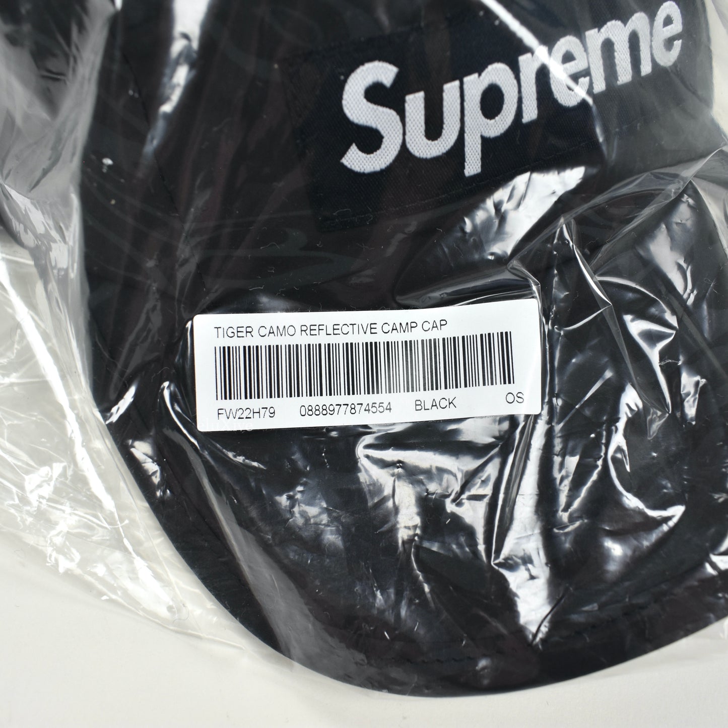 Supreme - Tiger Camo Reflective Box Logo Hat (Black)