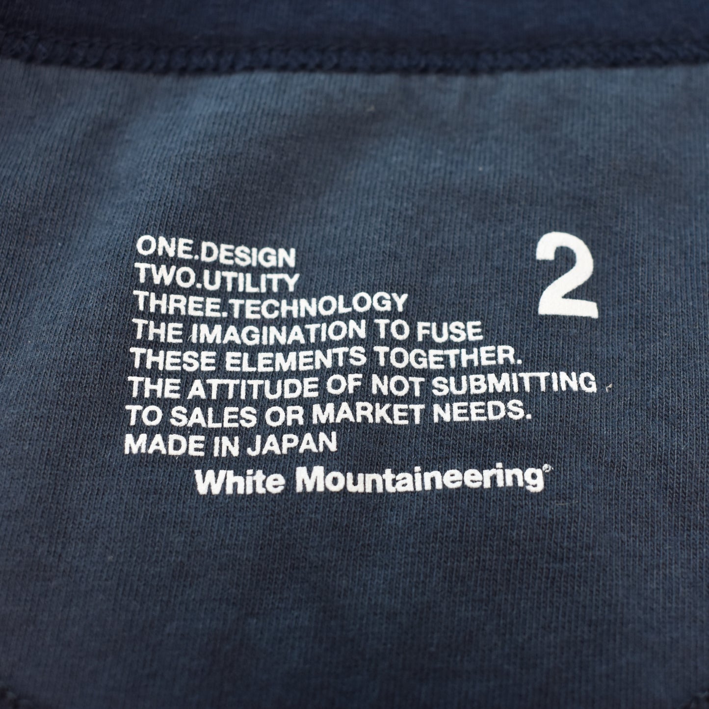 White Mountaineering - Navy & Orange Color Block T-Shirt