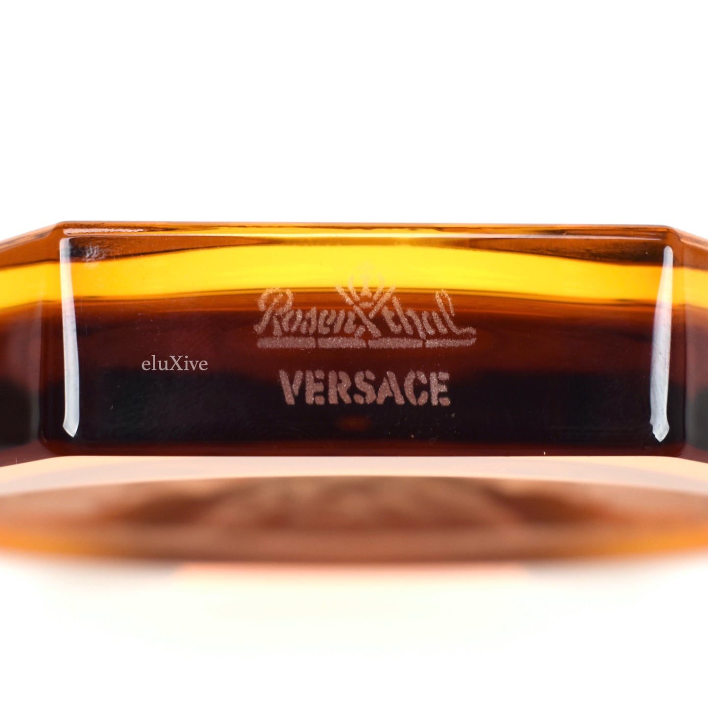 Versace - Amber Crystal Medusa Coaster / Ashtray
