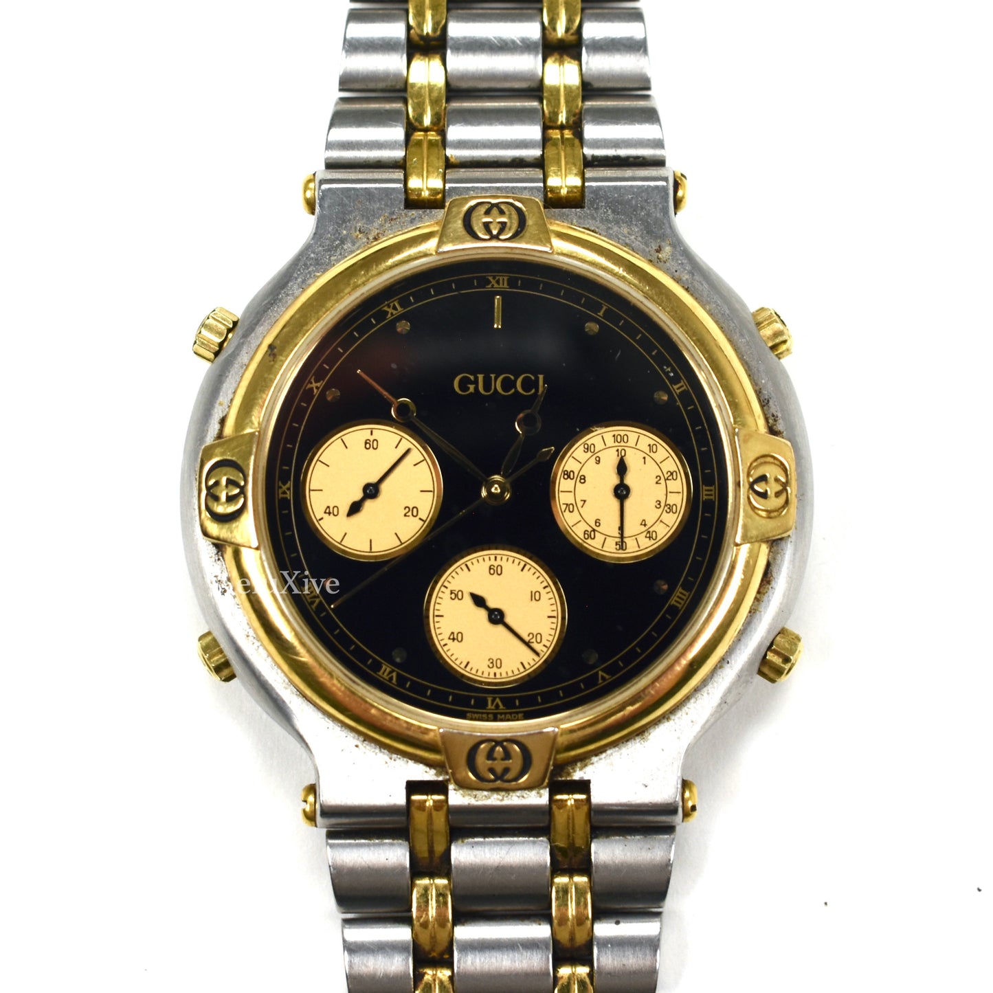 Gucci - 9400M Steel/Gold Chronograph Watch