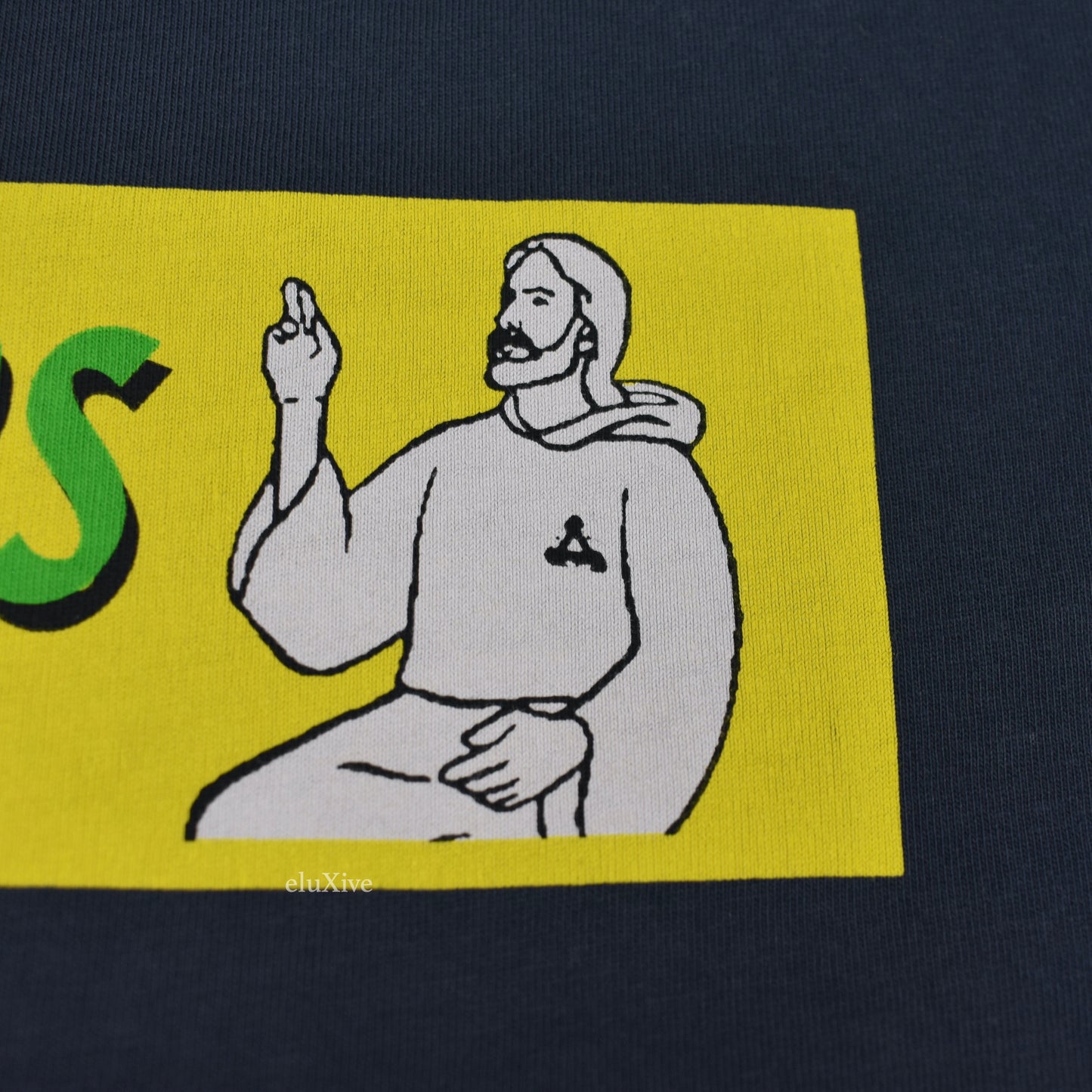 Palace - Jesus Saves Logo Print T-Shirt (Navy)