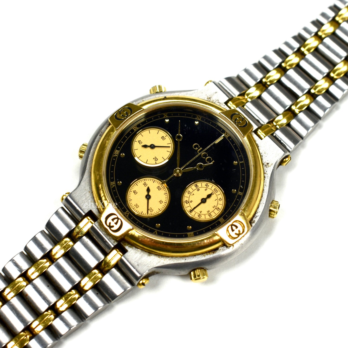 Gucci - 9400M Steel/Gold Chronograph Watch
