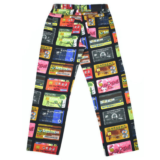 Supreme - Credit Cards Print Denim Jeans