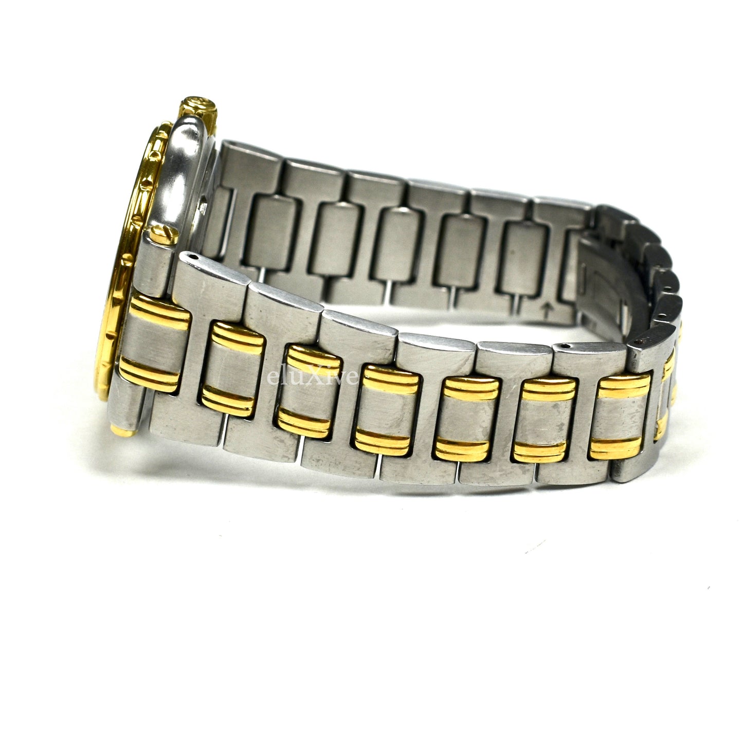 Gucci - 9700M Gold/Steel Blue Bezel Watch