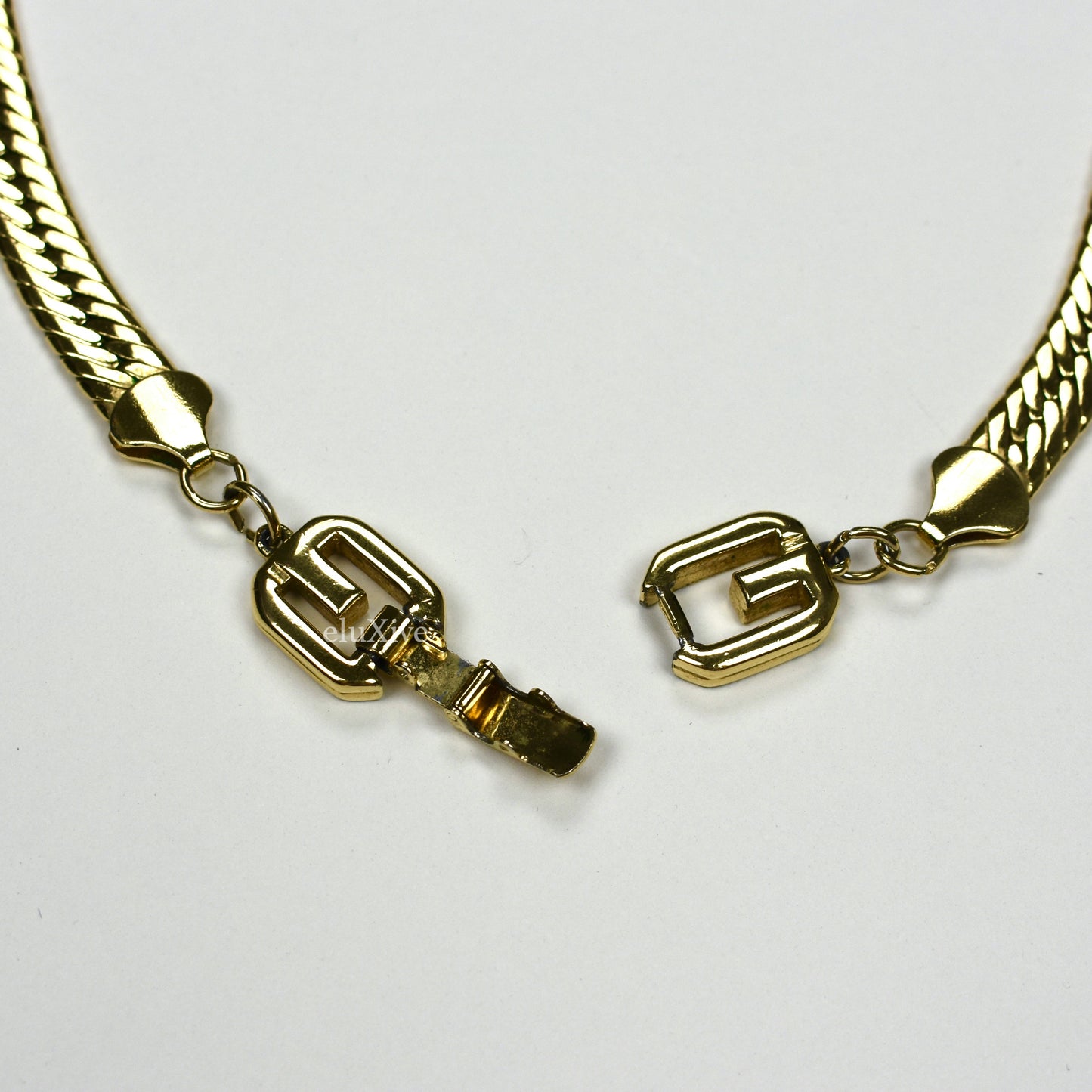 Givenchy - 19.75" Gold Herringbone Chain Necklace
