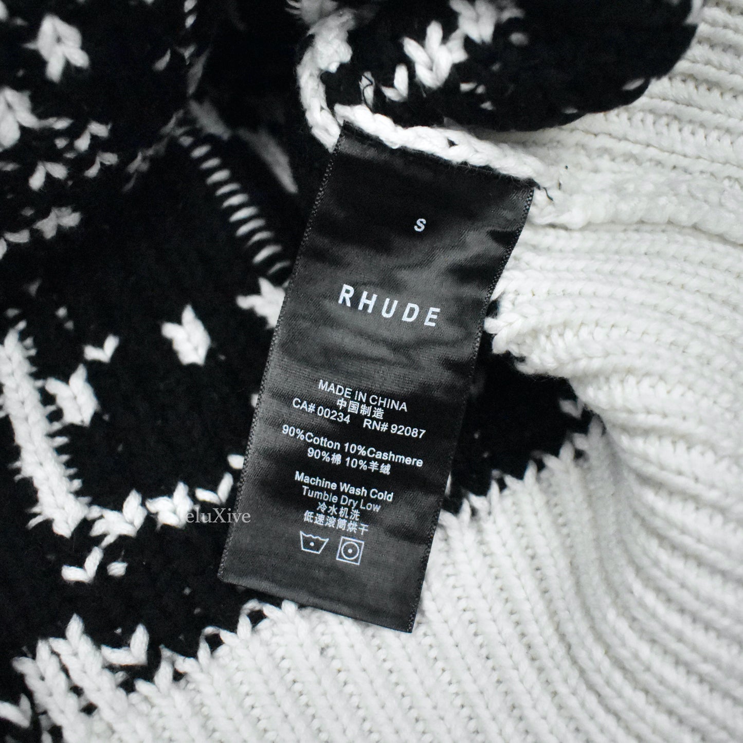 Rhude - Cream Double Knit Cotton / Cashmere Bandana Sweater