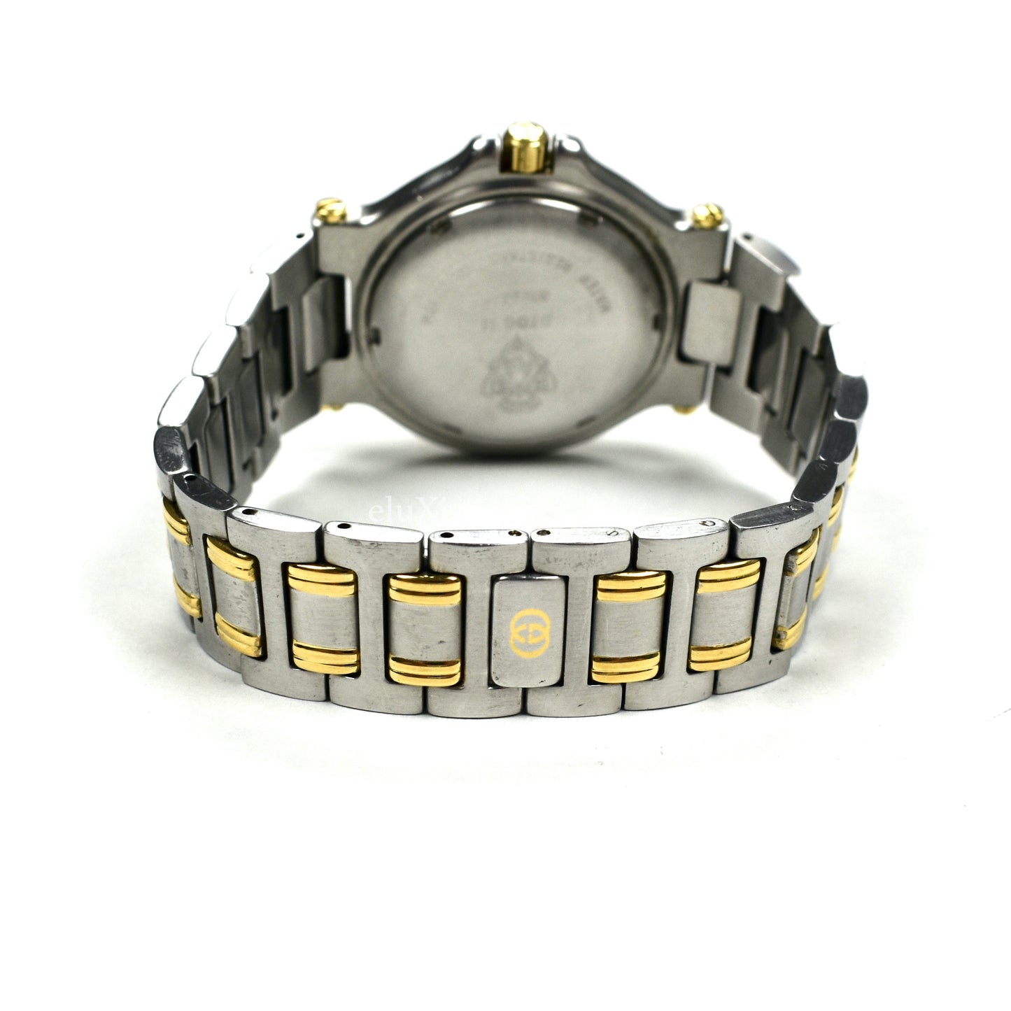 Gucci - 9700M Gold/Steel Blue Bezel Watch