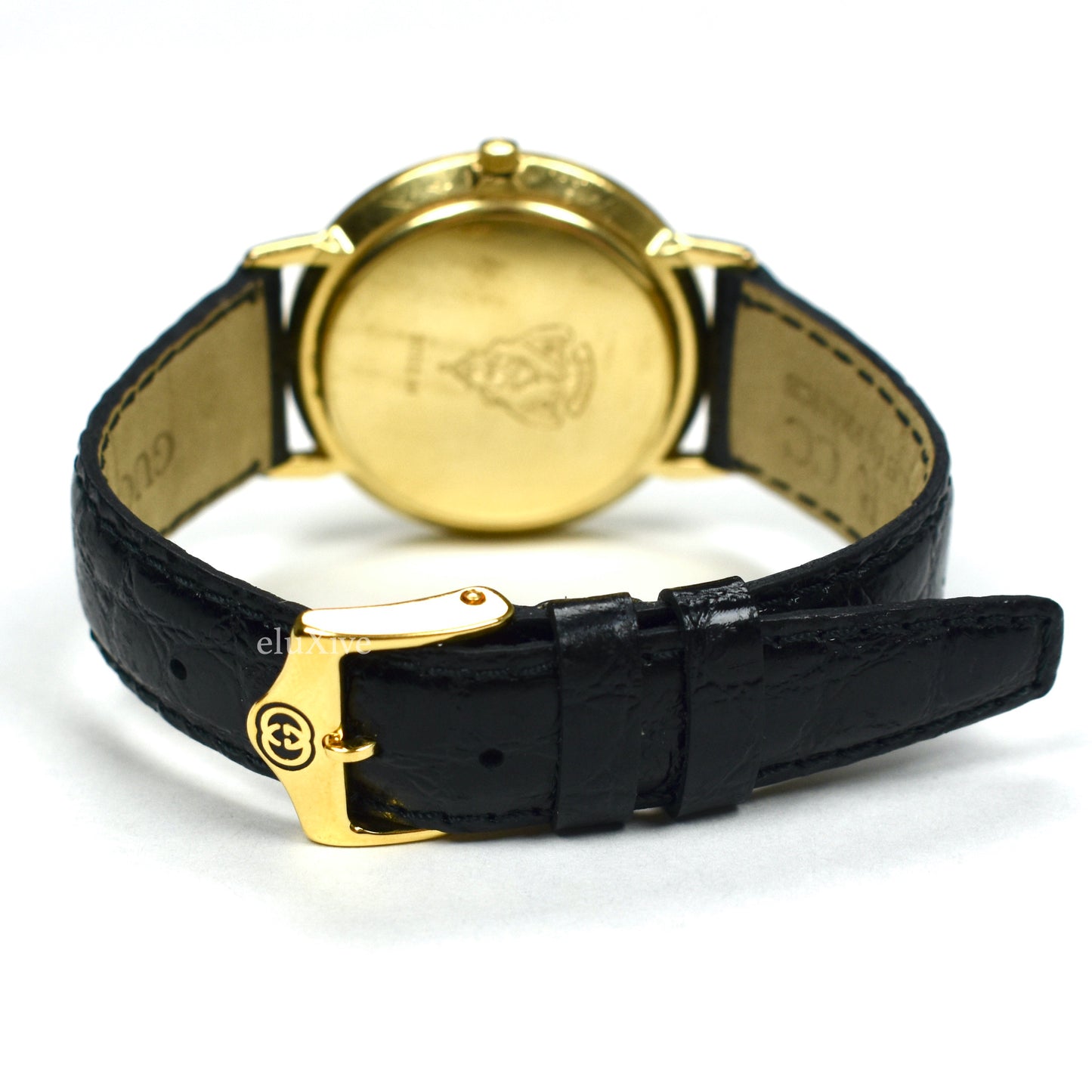 Gucci - 3000M Gold Black GG Dial Watch