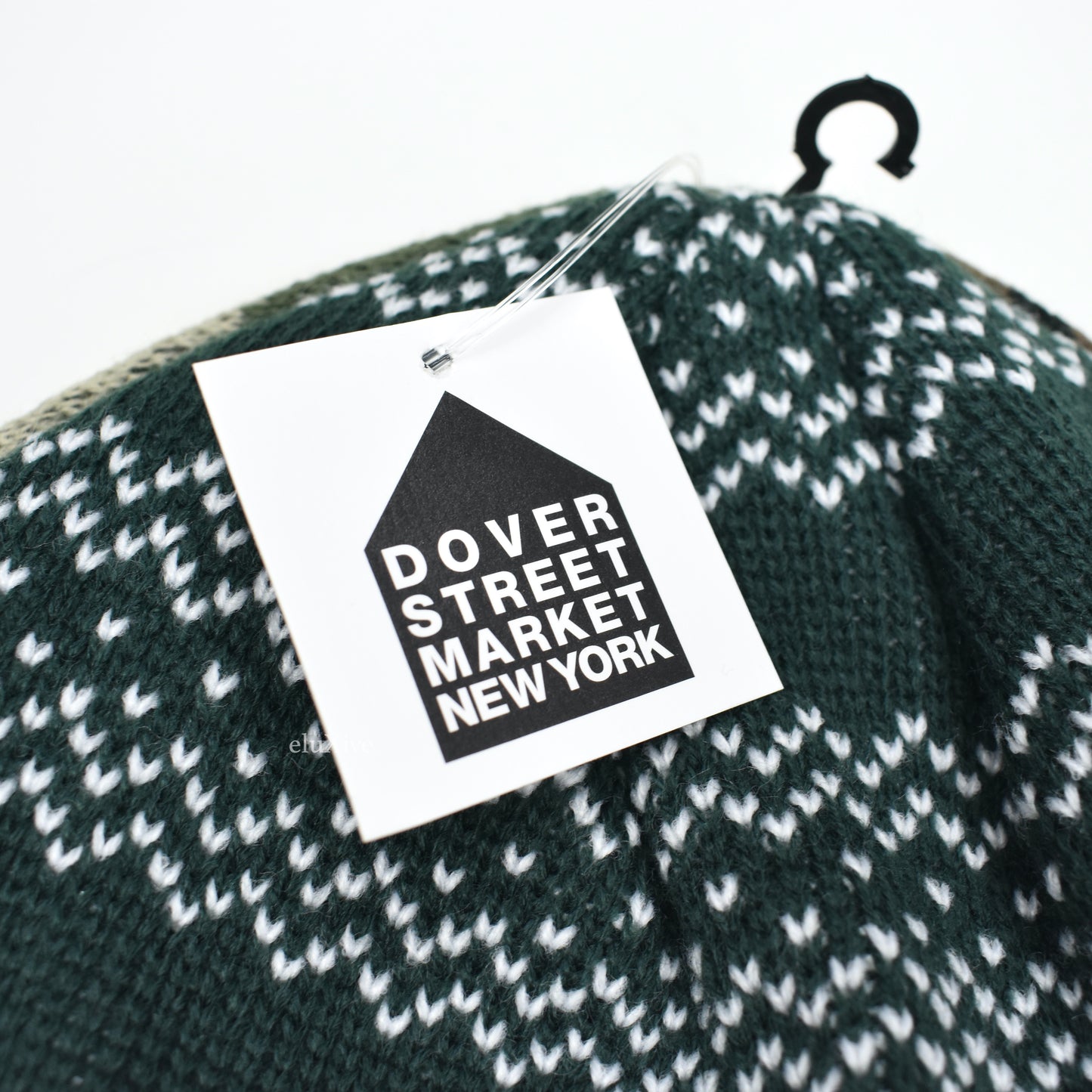 Supreme x New Era - Camo / Fair Isle Knit Split Beanie (Green)