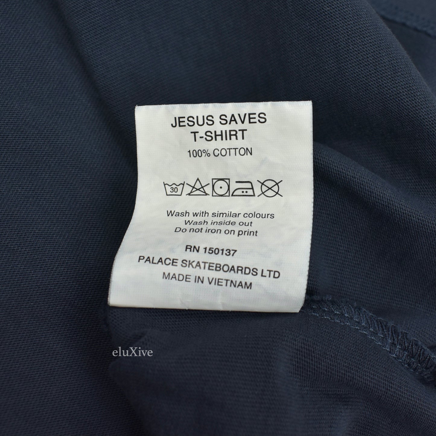 Palace - Jesus Saves Logo Print T-Shirt (Navy)