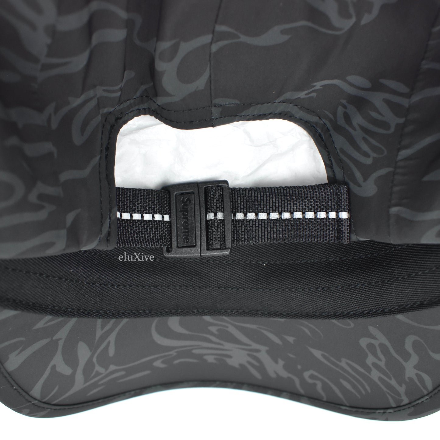 Supreme - Tiger Camo Reflective Box Logo Hat (Black)