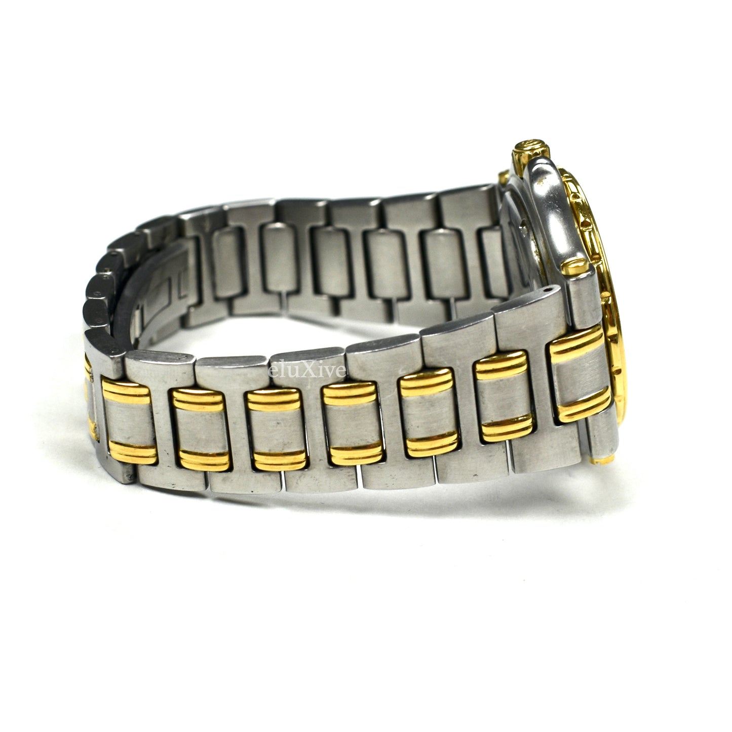 Gucci - 9700M Gold/Steel Blue Bezel Watch