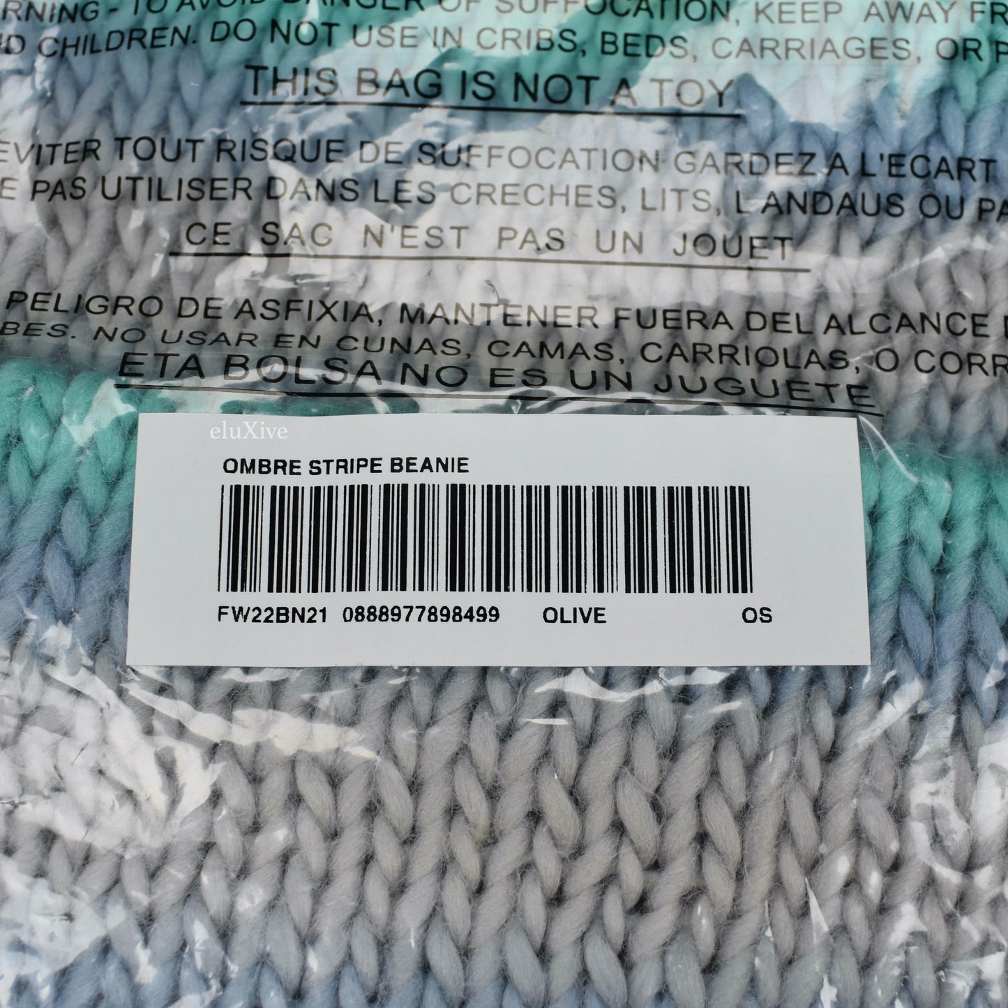 Supreme - Ombre Stripe Soft Knit Beanie (Olive)