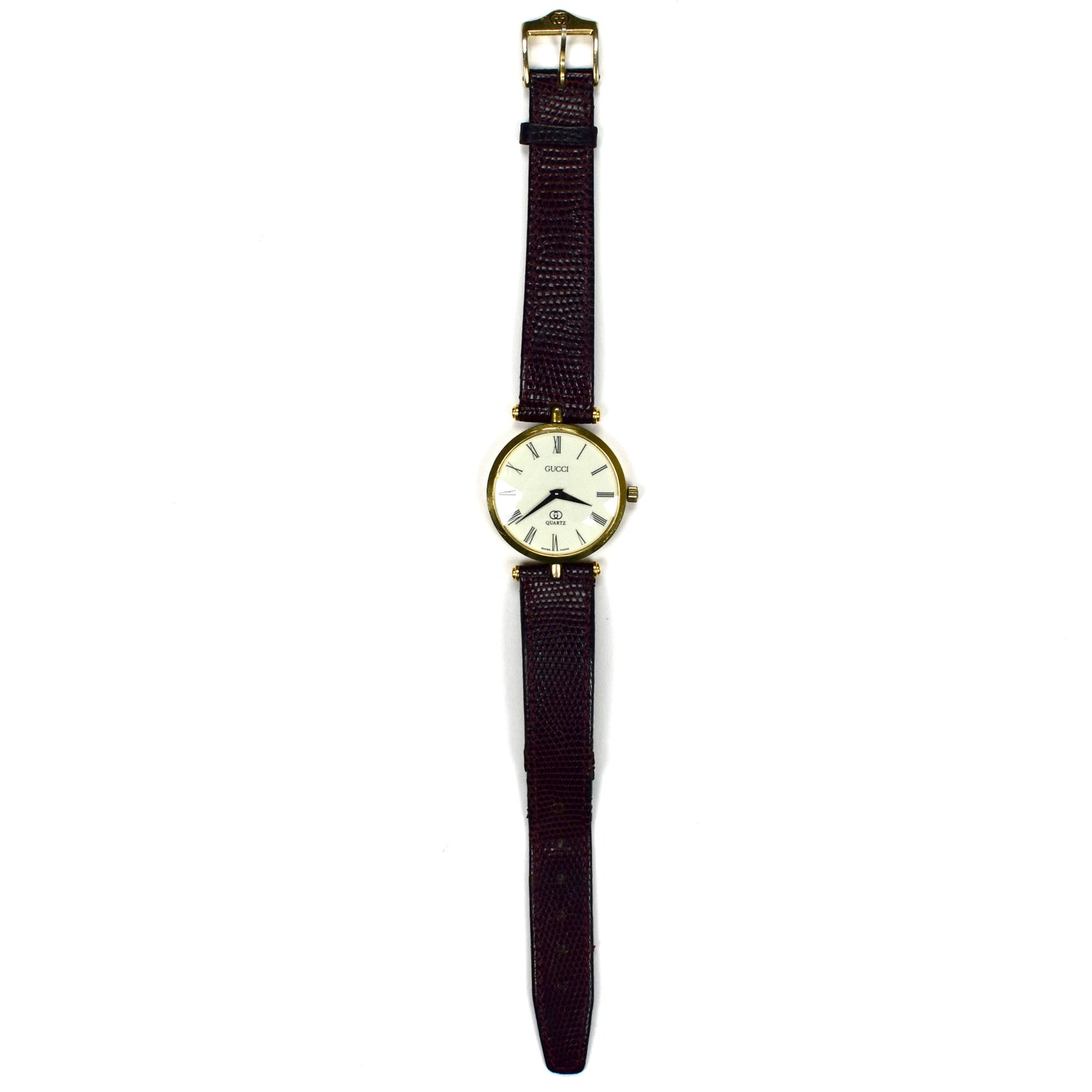 Gucci - 2000M Gold Cream Dial Web Stripe Watch