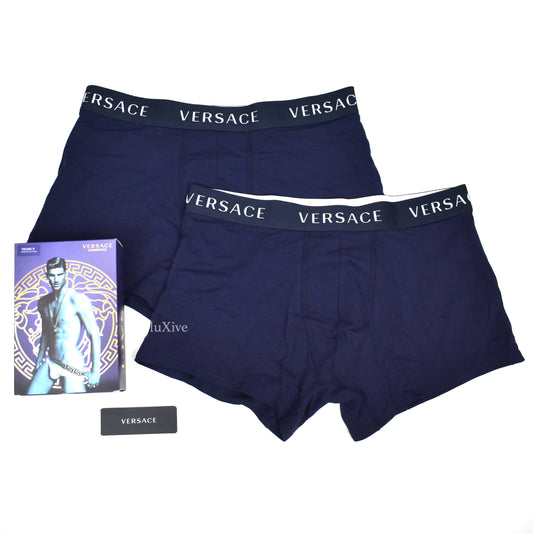 Versace - Navy Logo Boxer Briefs (2-Pack)
