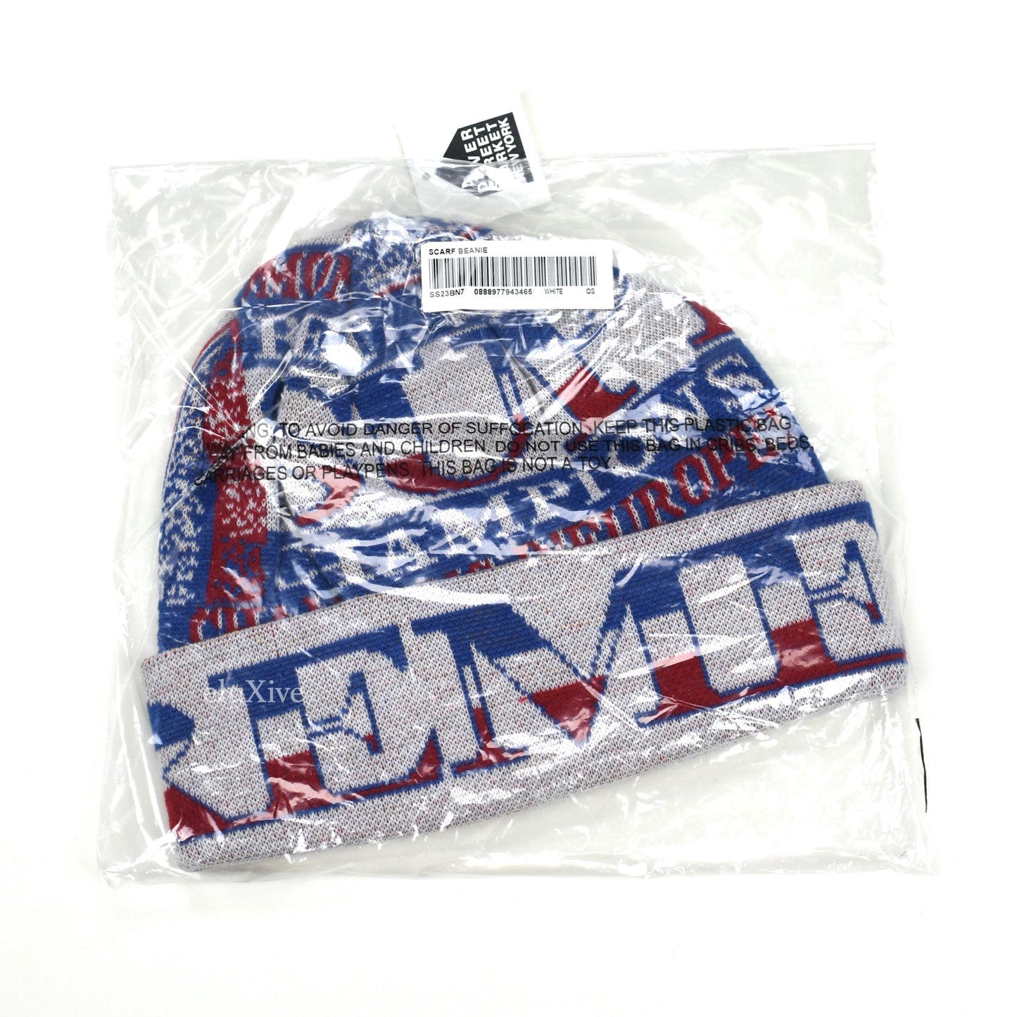 Supreme - Scarf Knit Beanie (White)